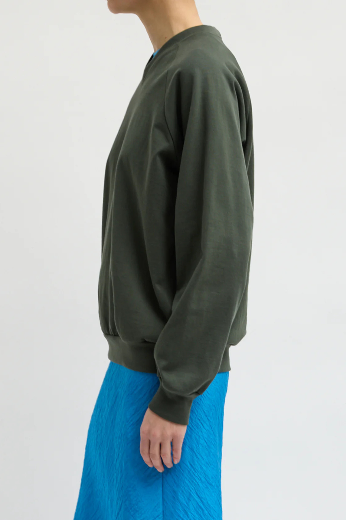 Tibi Perfect T Vintage Sweatshirt - Army Green