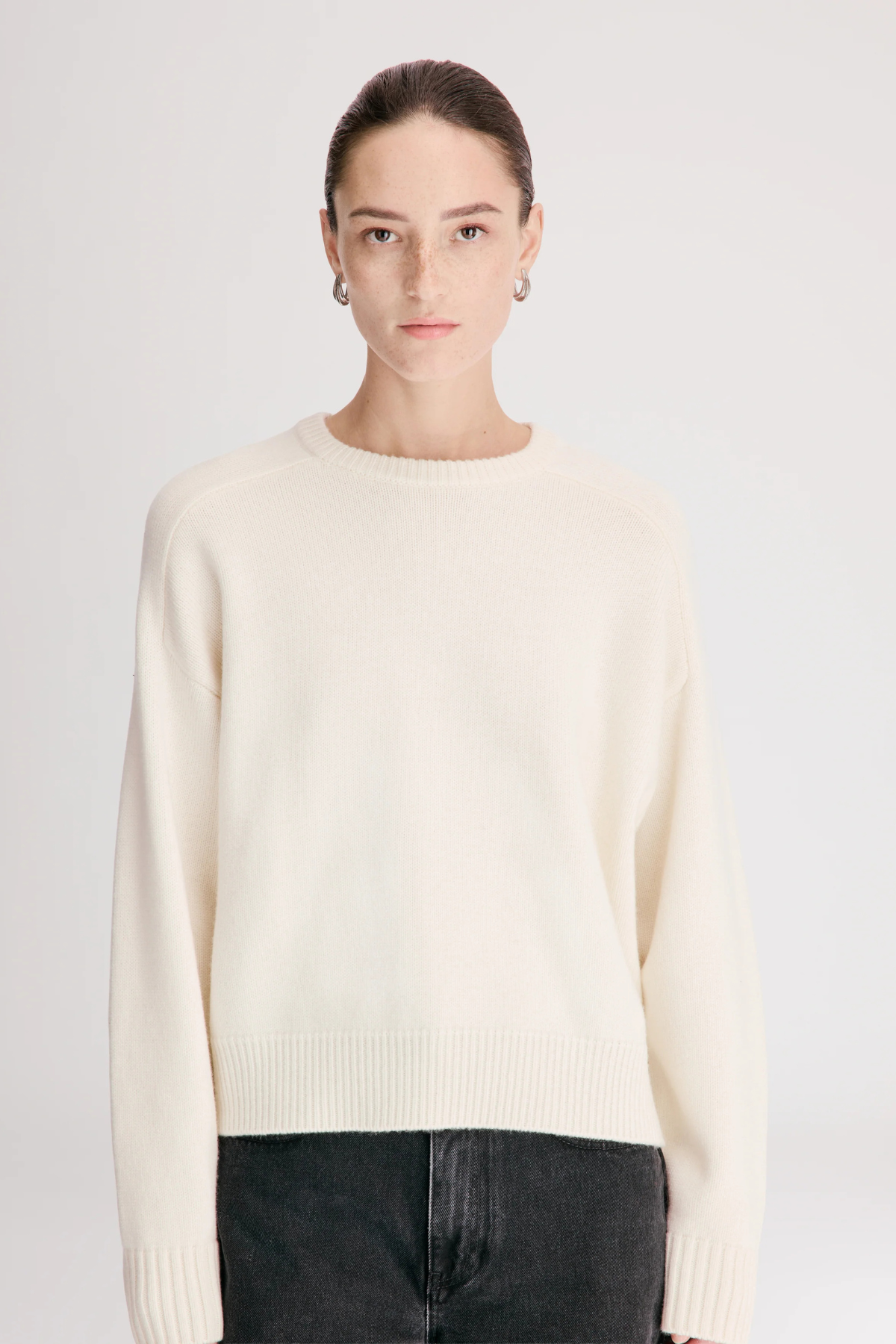 Loulou de Saison Breha Sweater With Piping - Ivory