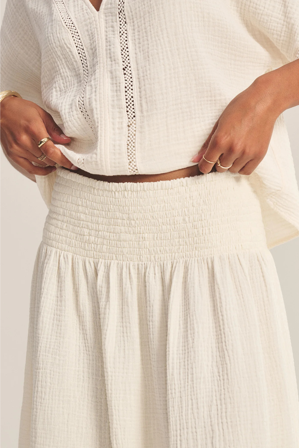 Velvet Mazie Cotton Gauze Skirt