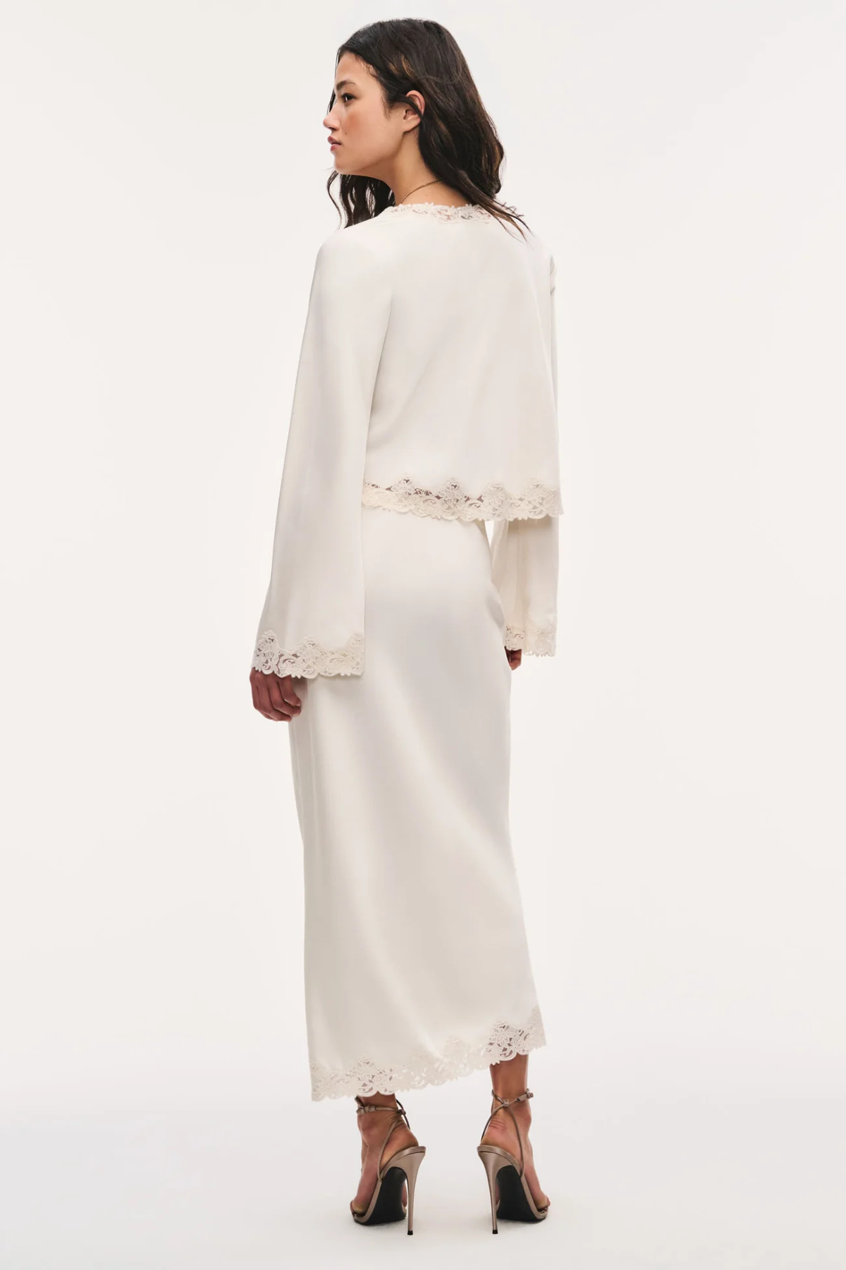 LoveShackFancy Avelaine Skirt - Alabaster Glow