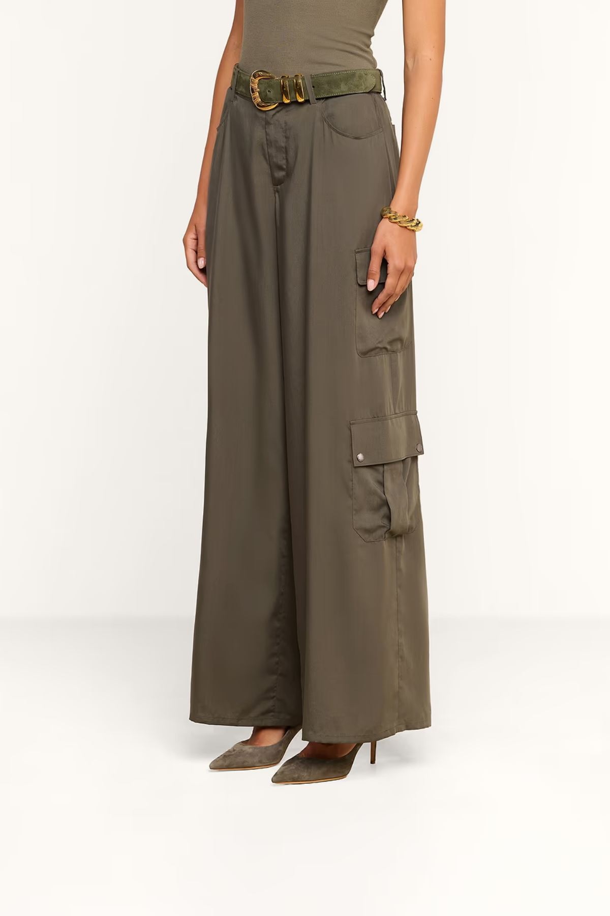 L’AGENCE Isolde Cargo Pant - Ash Olive