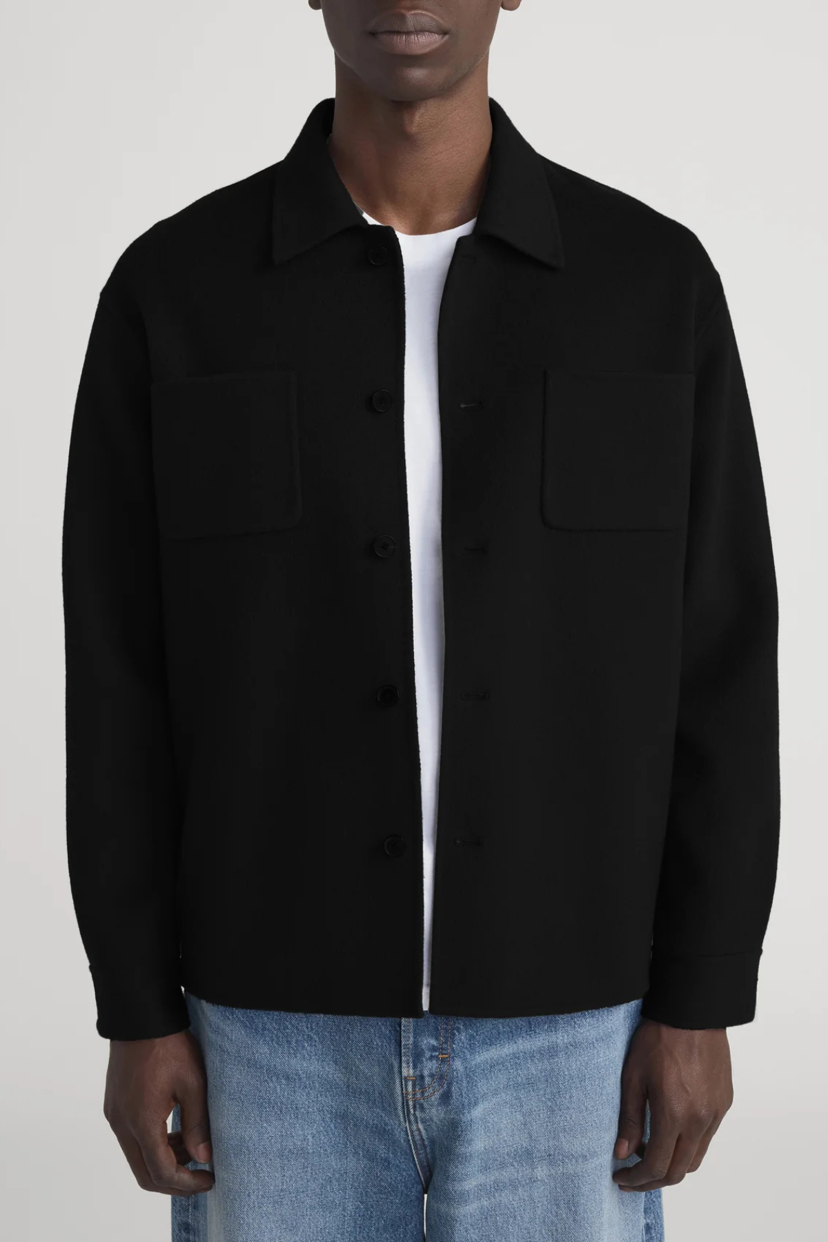 Frame Men's Double Face Wool Jacket - Black