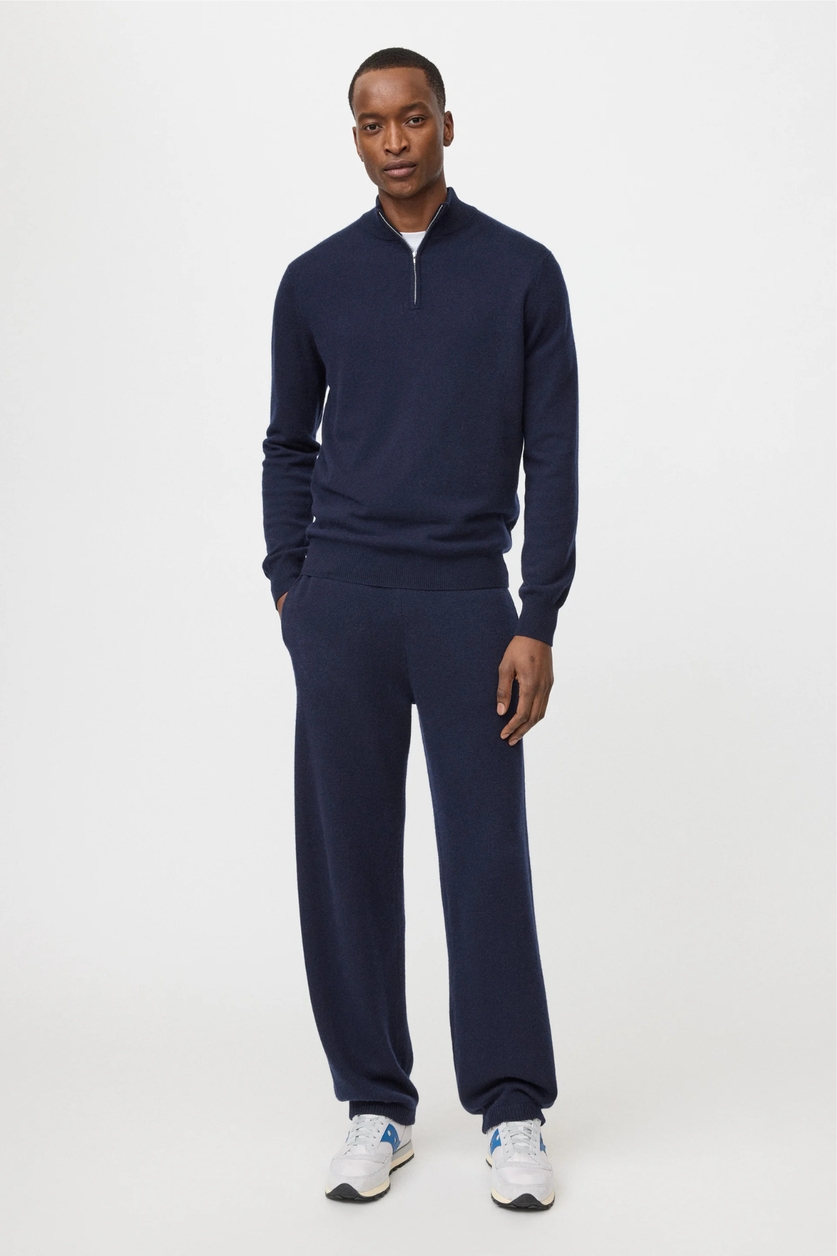 Soft Goat Men's Half Zip - Navy