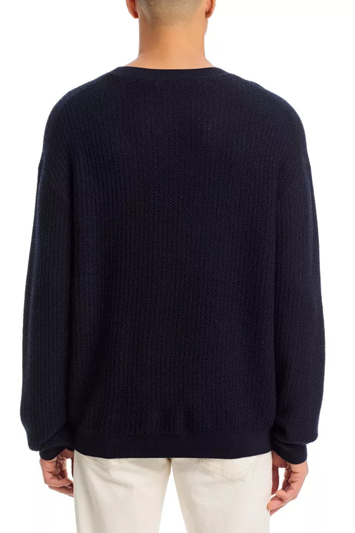 Frame Men's Textured Crewneck Sweater - Dark Navy