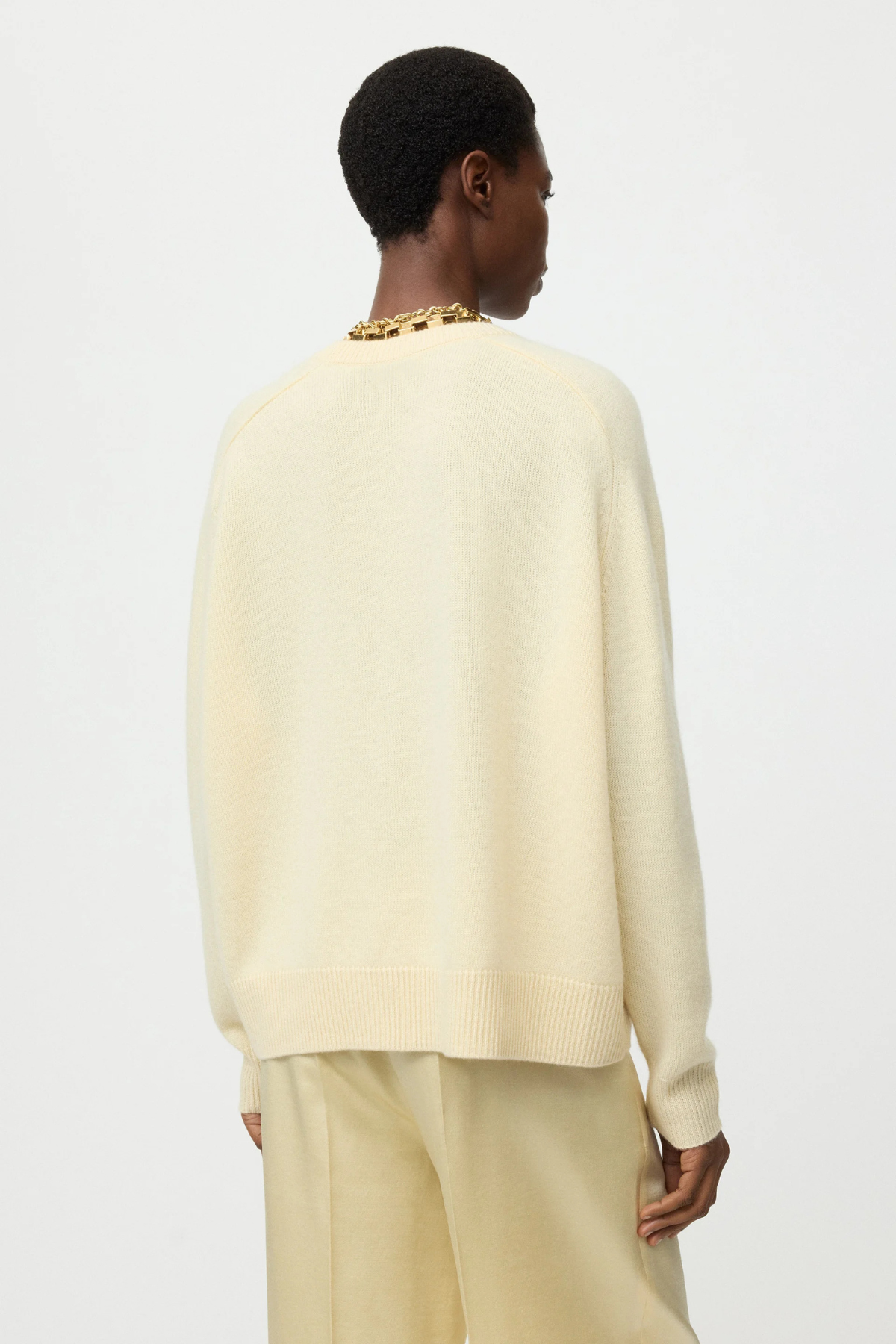 Soft Goat Boyfriend Crewneck - Waxed Paper