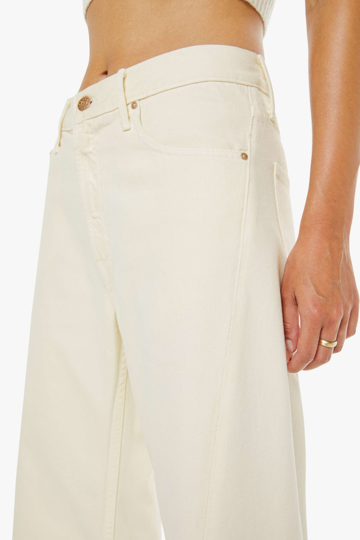 MOTHER The Lemon Twist Sneak Jeans