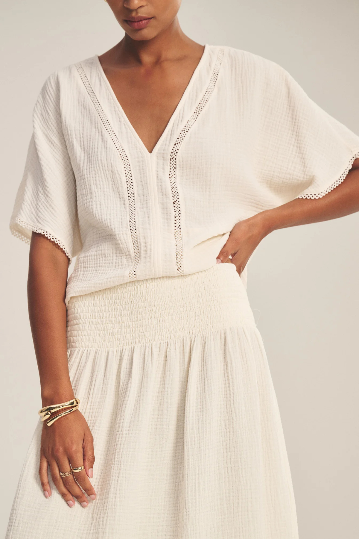 Velvet Verna Cotton Gauze Top