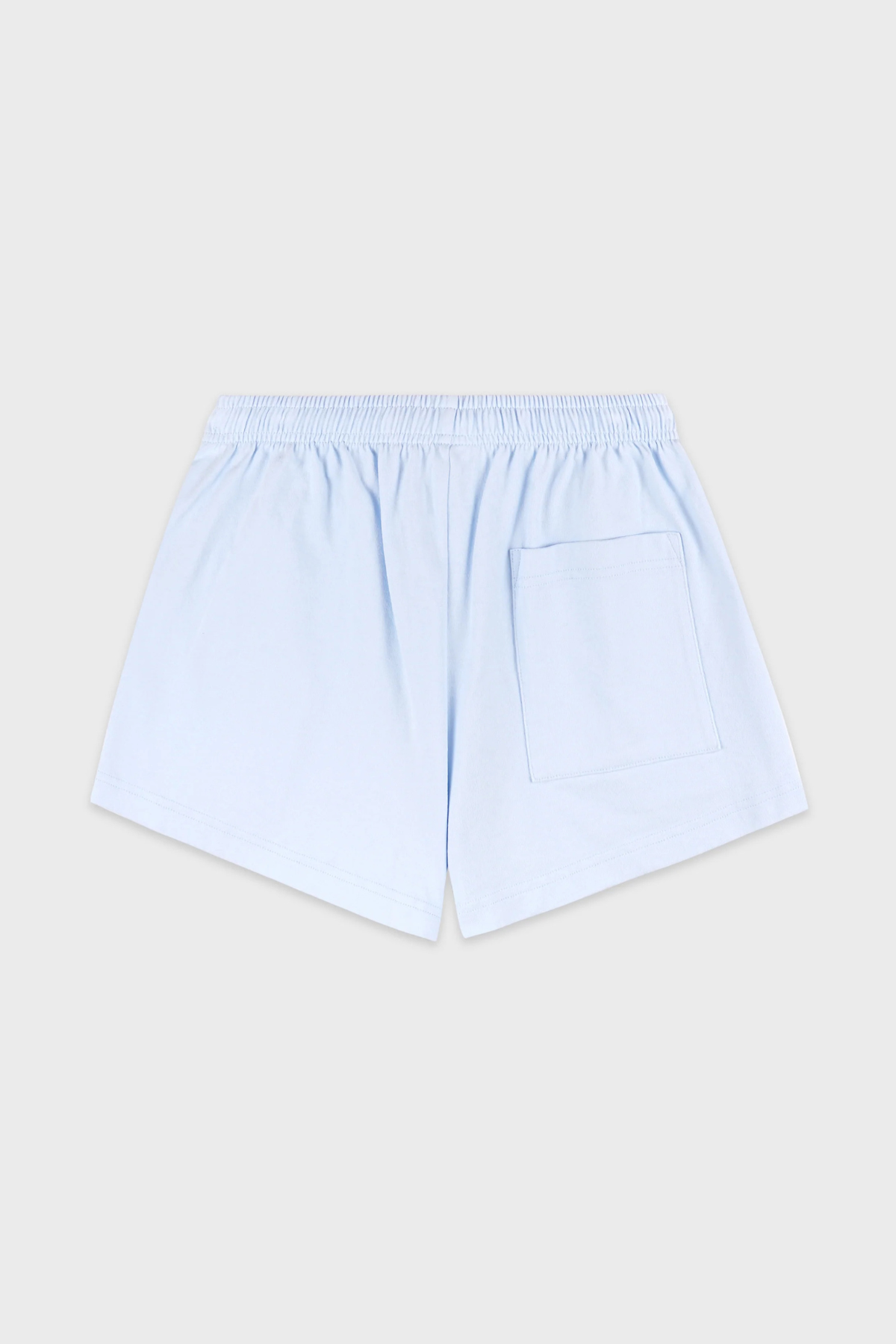 Sporty & Rich Serif Logo Embroidered Disco Short - Ciel