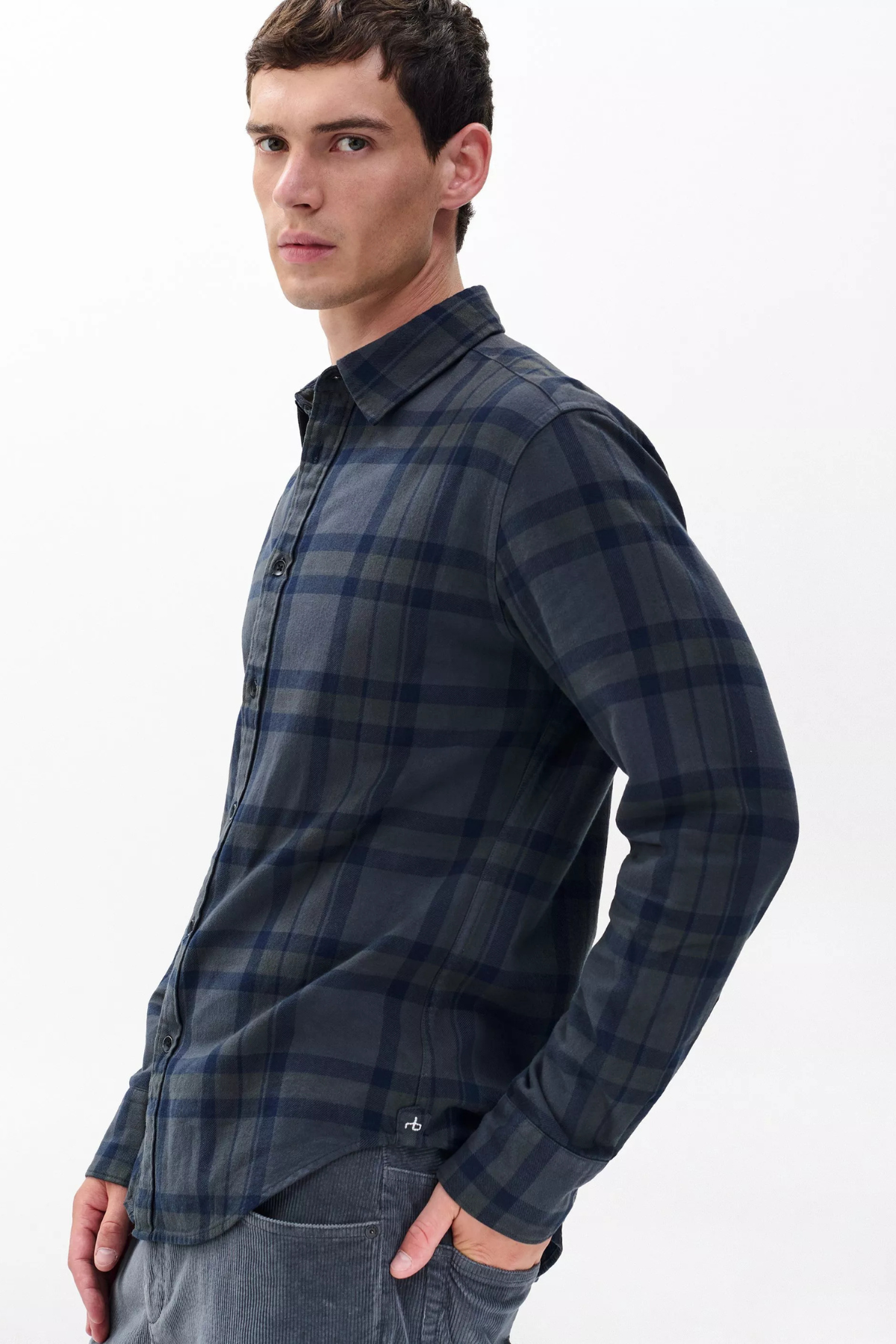 Rag & Bone Men's Tomlin Overdyed Flannel Shirt