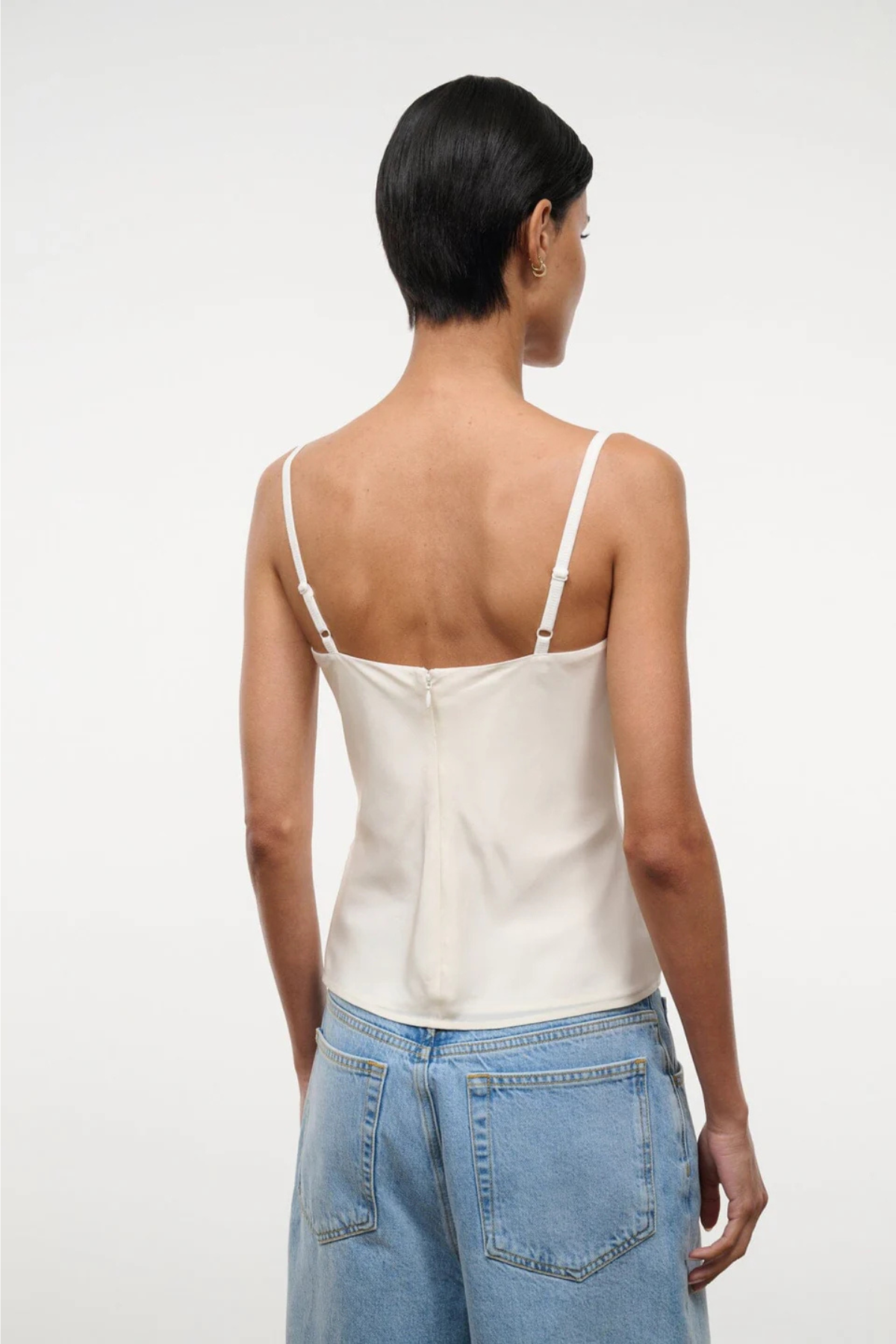 Staud Evangeline Silk Top - Ivory