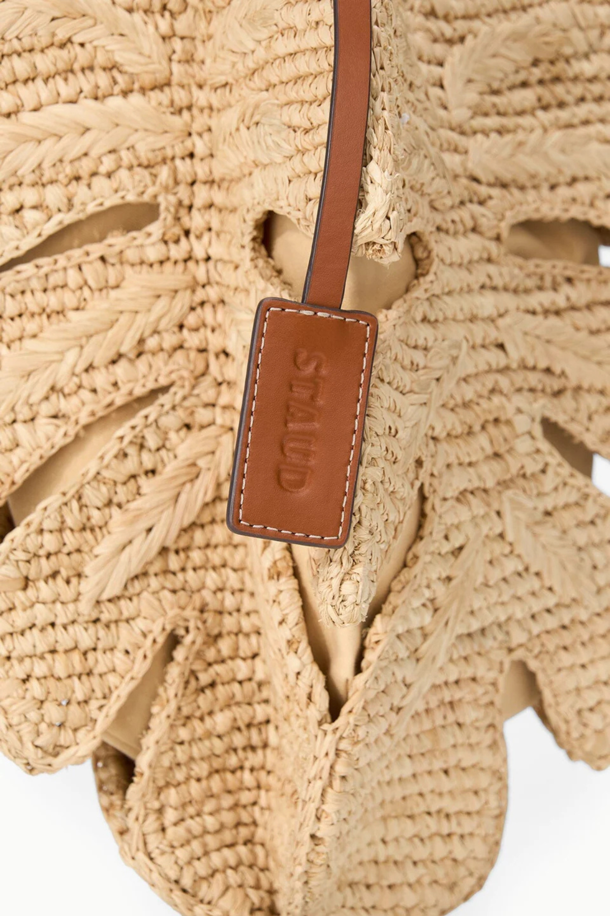 Staud Palm Raffia Bag - Natural/ Tan