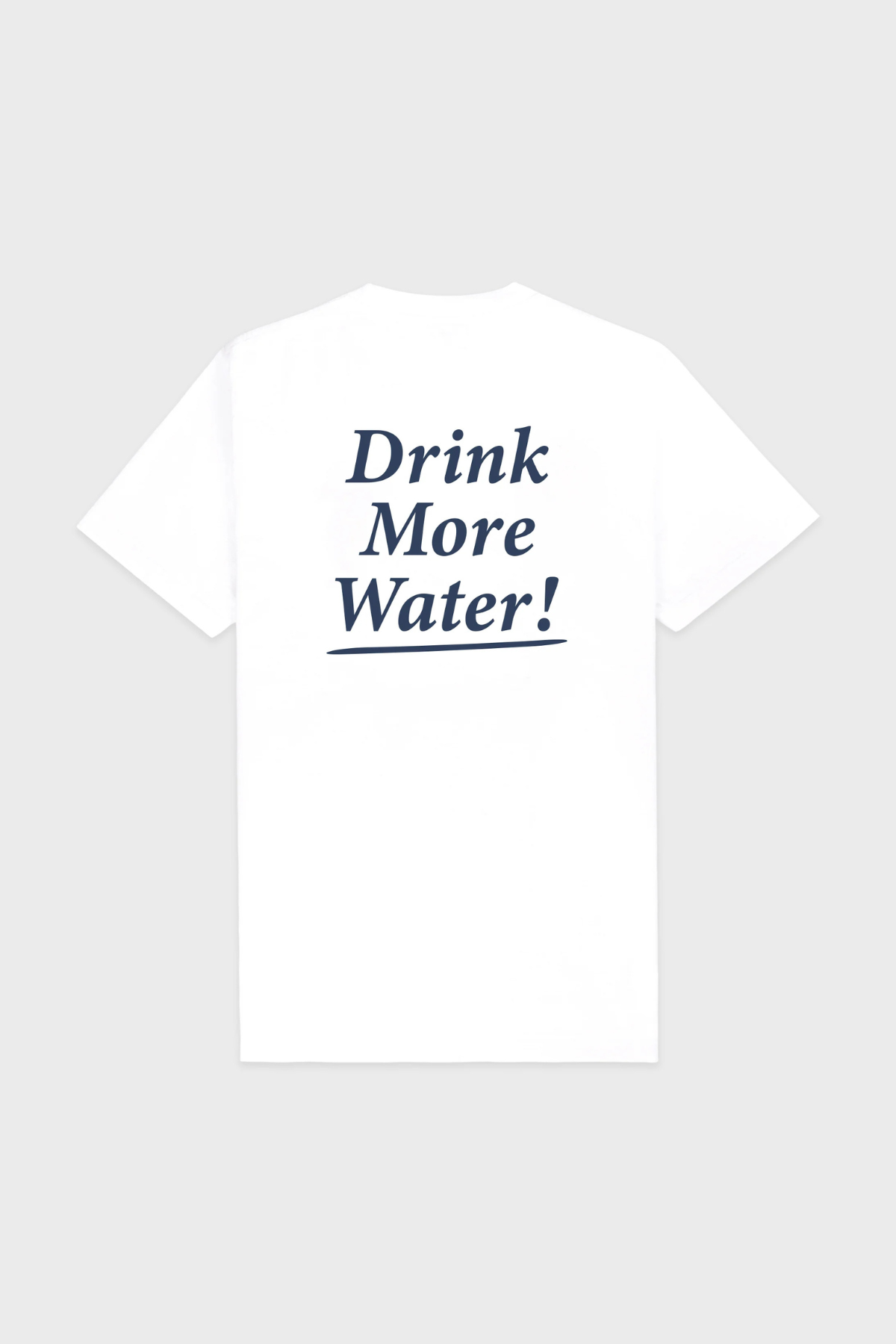 Sporty & Rich Drink More Water T-Shirt - White Light Navy