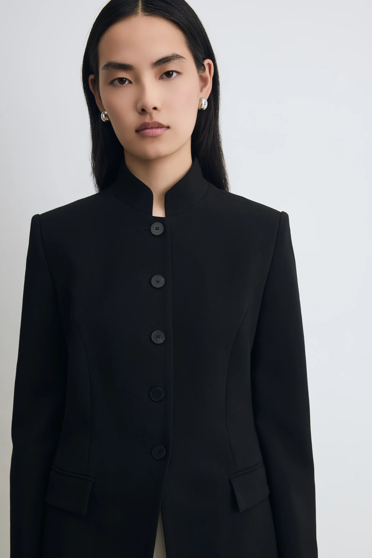 Judith & Charles Stand Collar Pigalle Jacket - Black