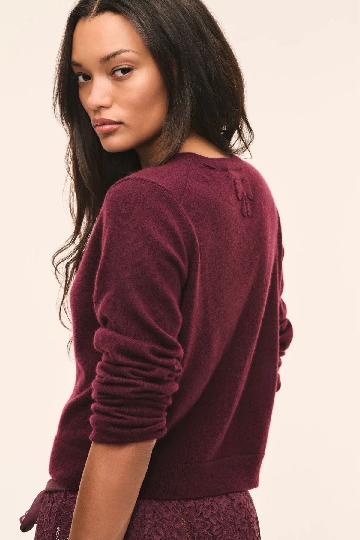 LoveShackFancy Cameryn Cardigan - Roasted Pomegranate