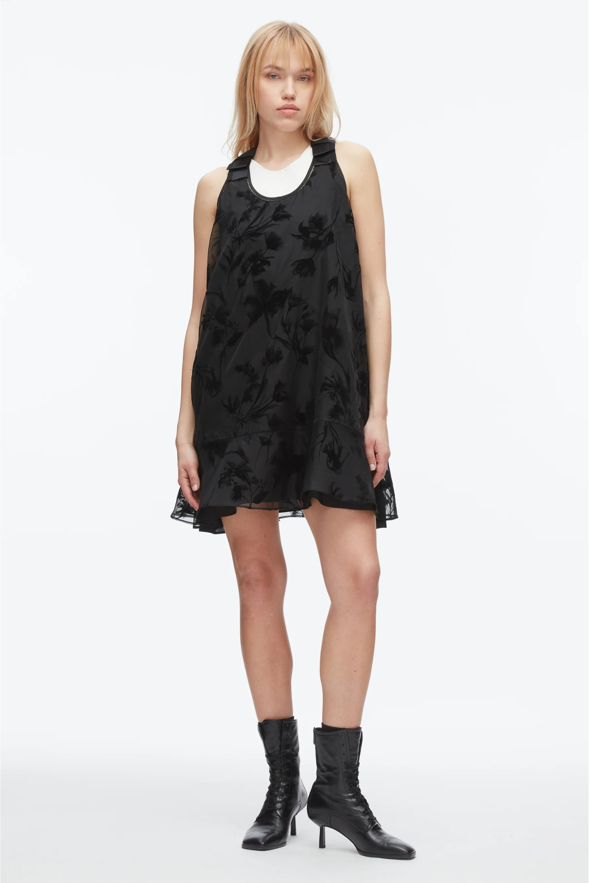 3.1 Phillip Lim Flocked Organza Trapeze Dress