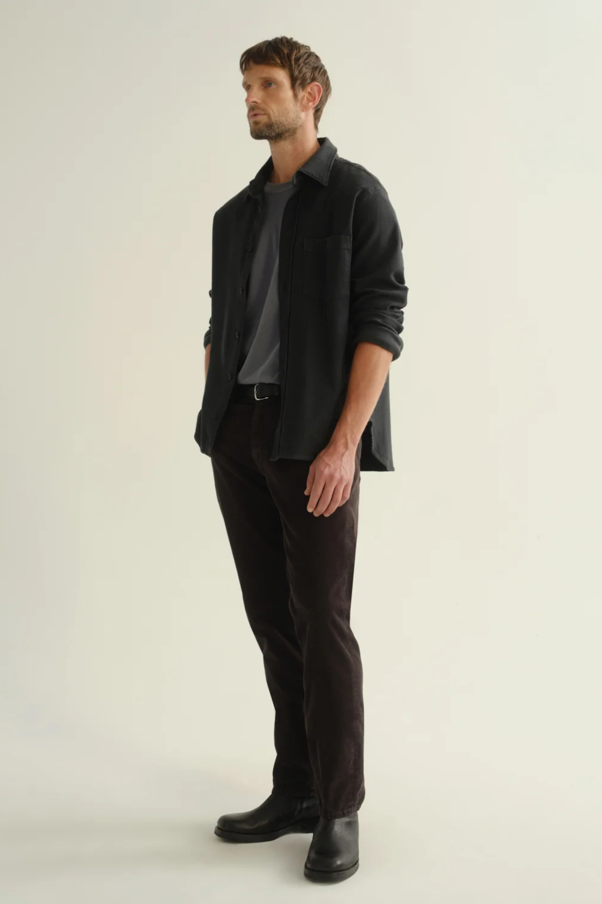 Citizens of Humanity Men's Gage Slim Straight Corduroy - Charcoal