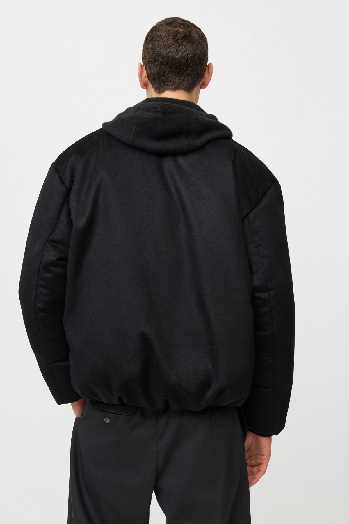 Soft Goat Men's Relaxed Fit Puffer Jacket - Black