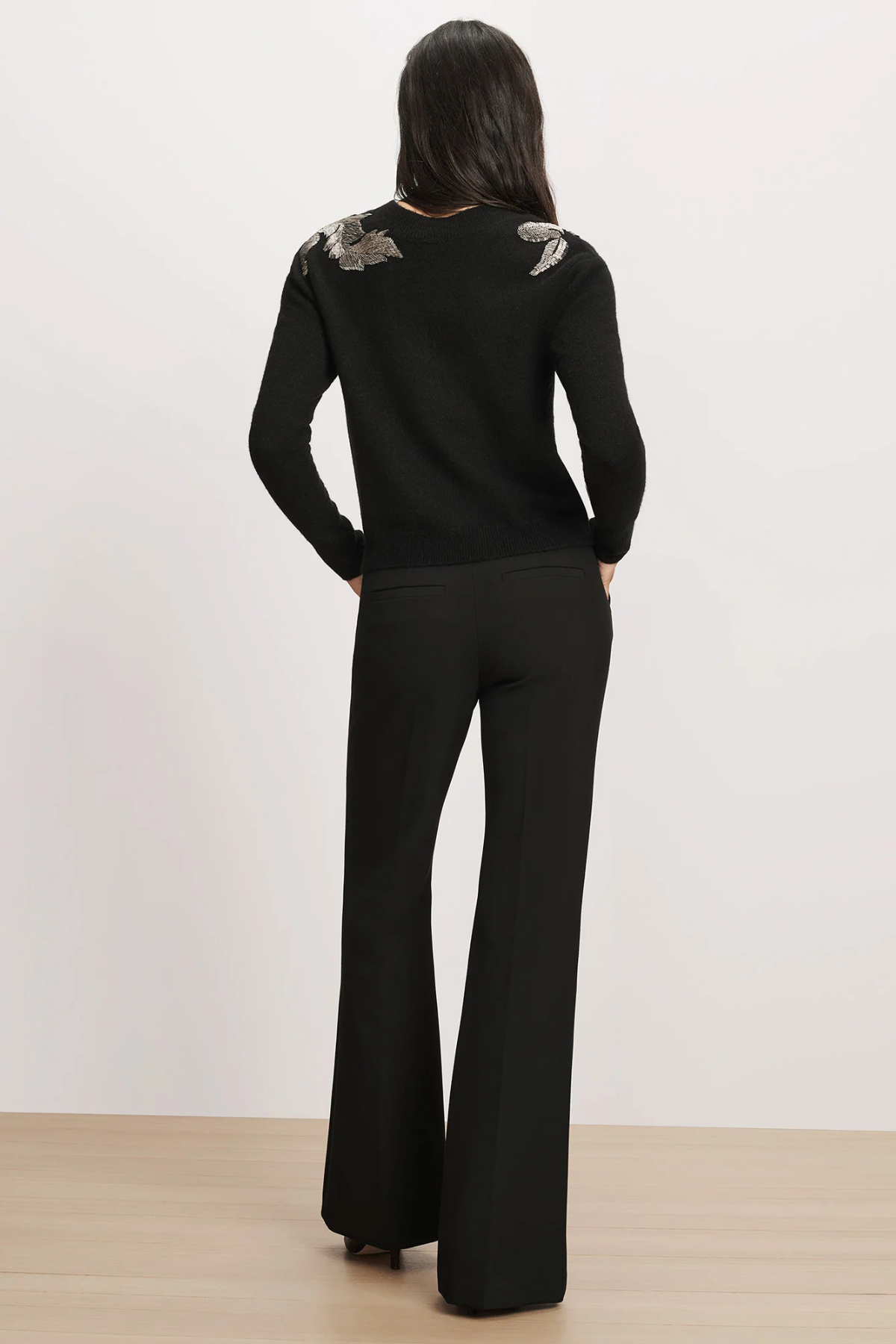 Veronica Beard Saelith Embellished Pullover - Black