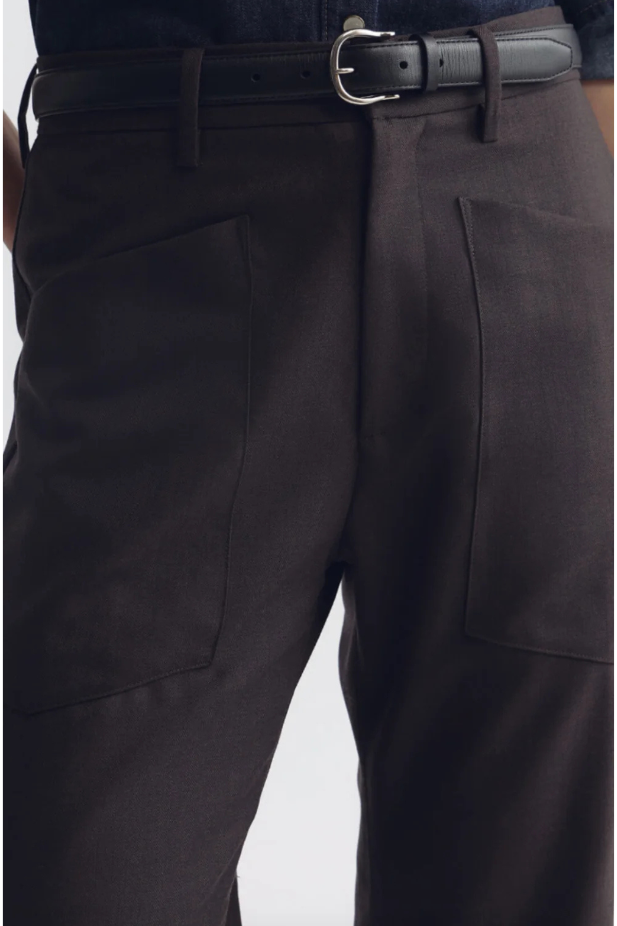 Nili Lotan Shon Wool Pant - Brown Herringbone
