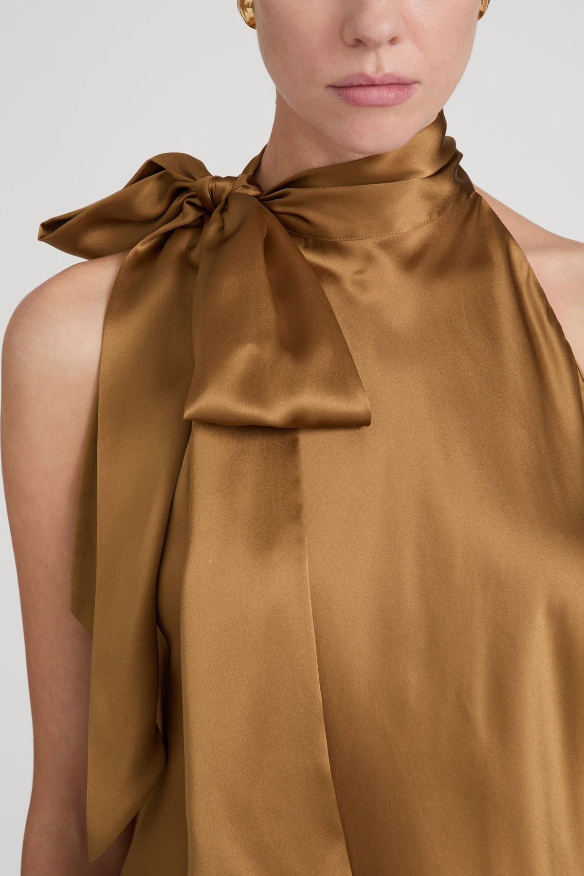 Frame The Ribbon Top - Dark Gold