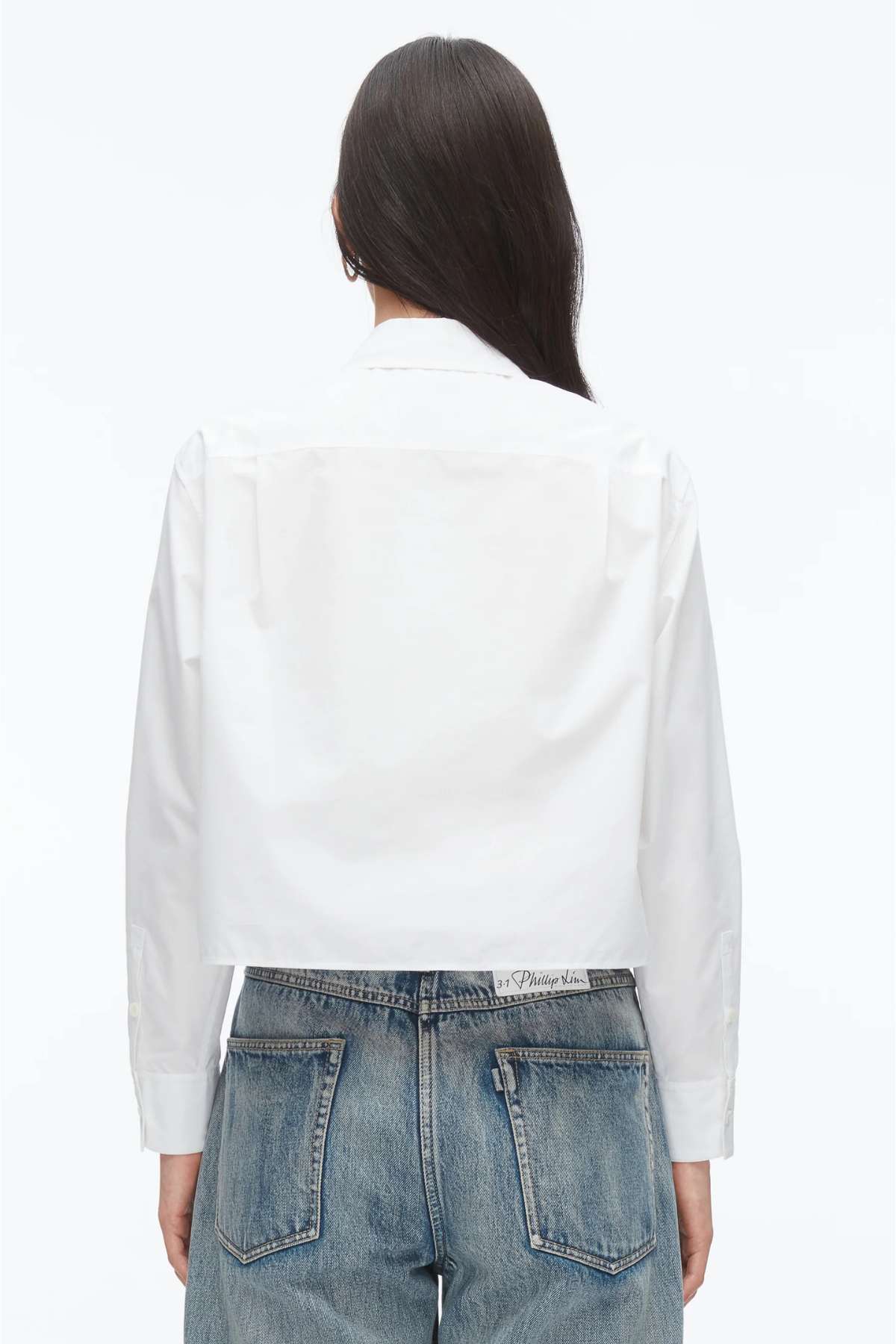 3.1 Phillip Lim Cropped Shirt with Embroidered Collar