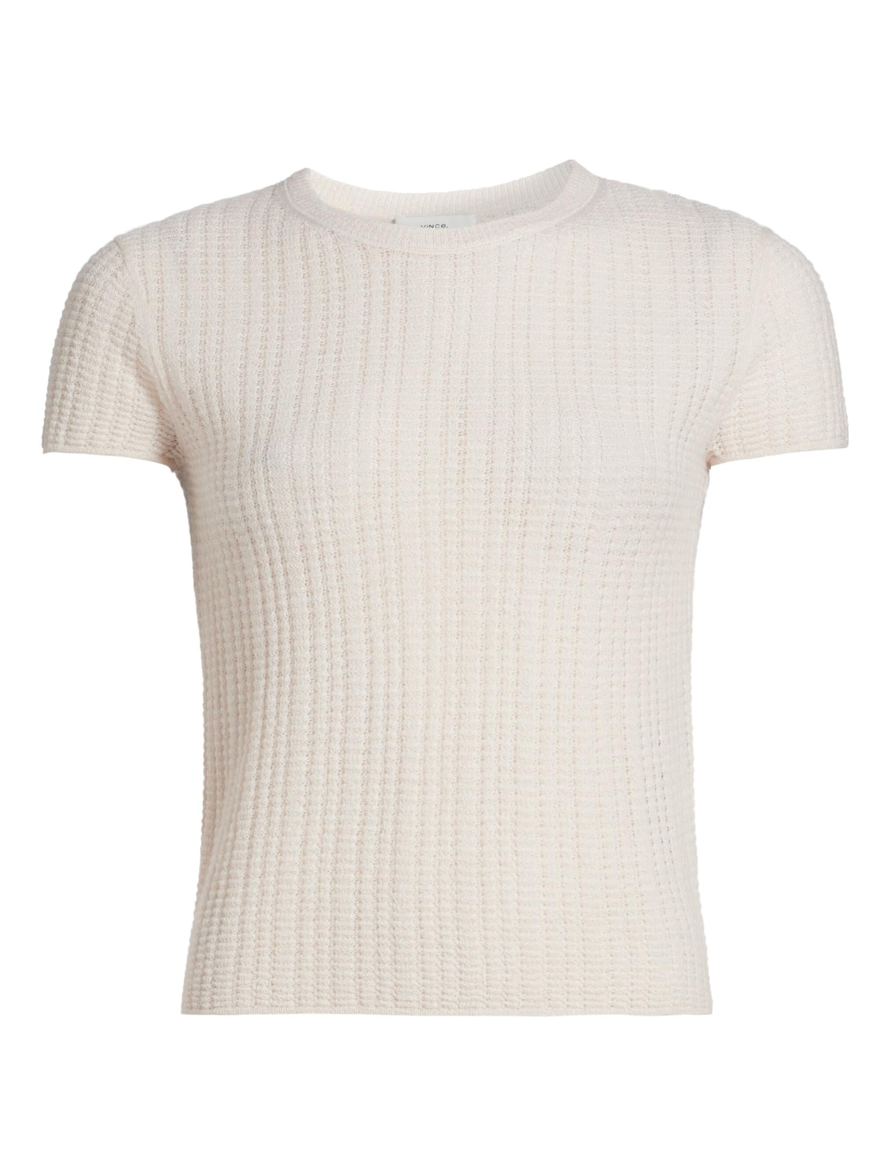 Vince Waffle Knit S/S Crew