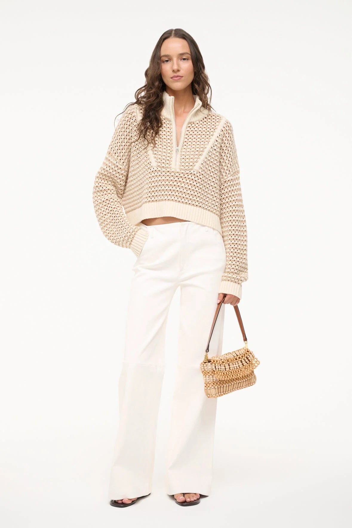 Staud Cropped Hampton Sweater