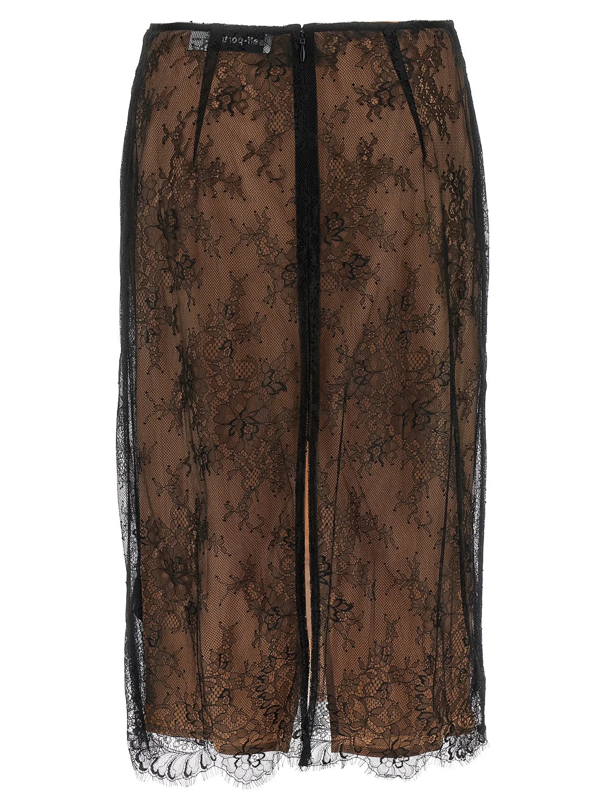 Self-Portrait Black Lace Midi Skirt