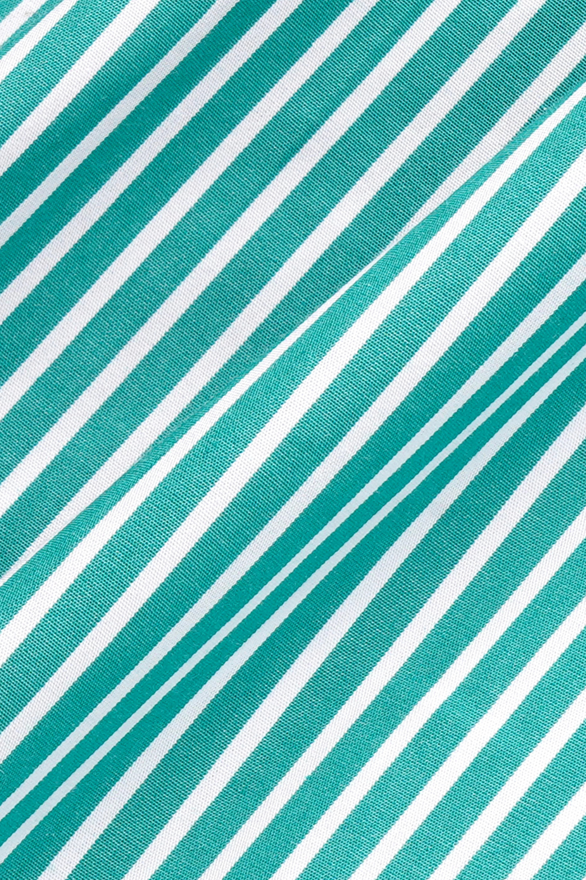 Sporty & Rich Signature Logo Poplin Skirt - Amalfi Green Striped