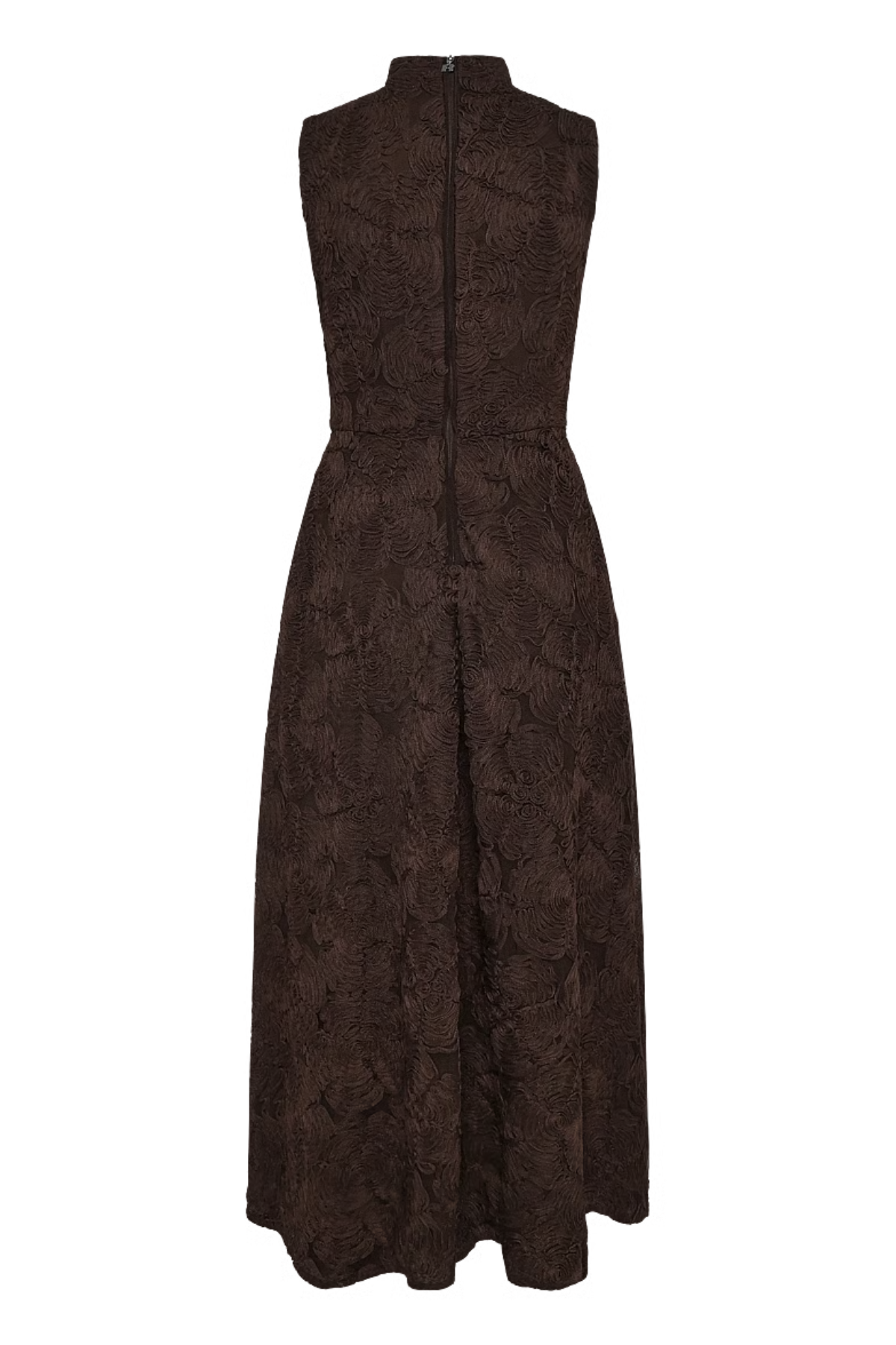 ROTATE Birger Christensen Flower Mesh Flared Dress - Molé 1667