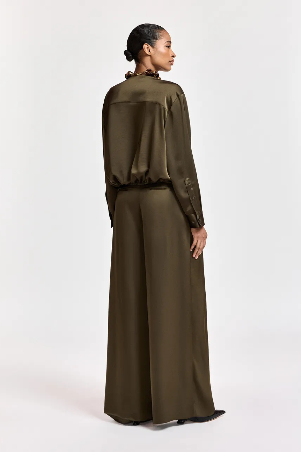Essentiel Antwerp Katerina Wide Leg Pants - Dusty Green