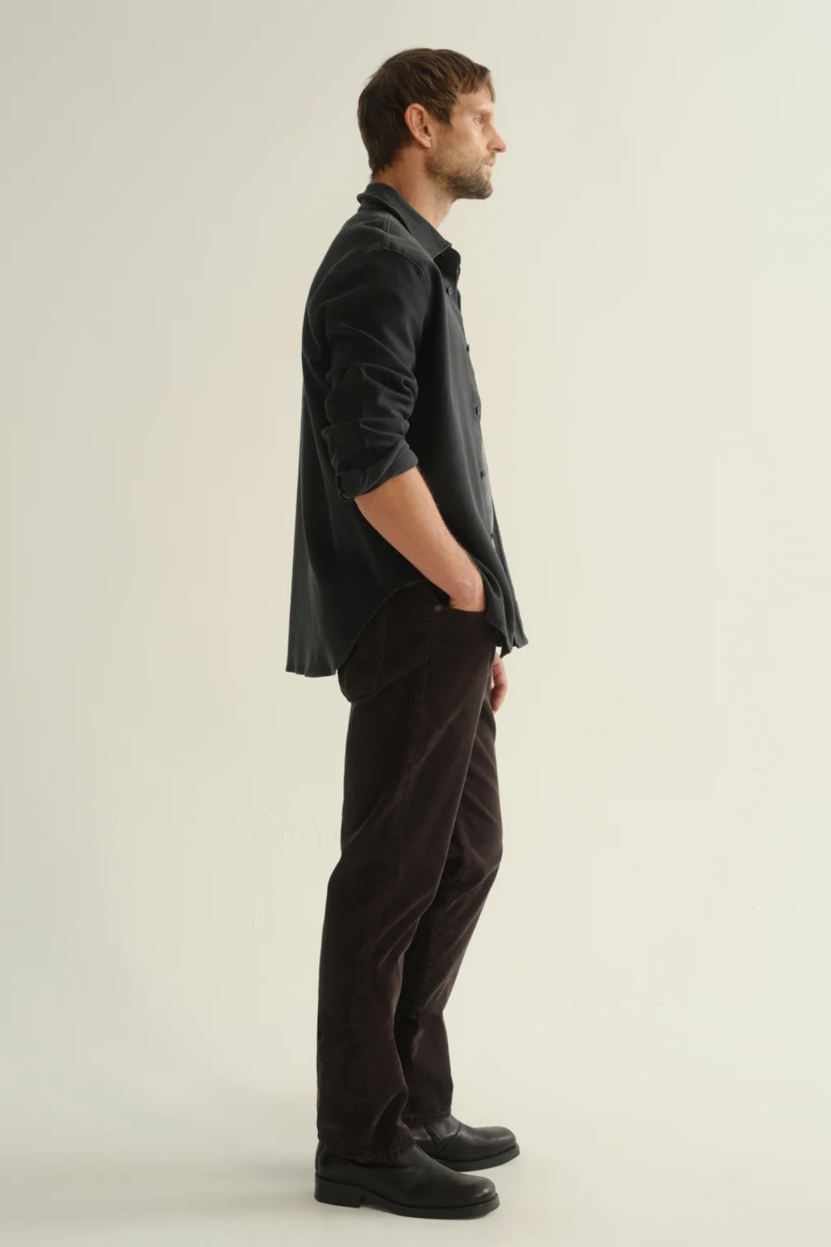 Citizens of Humanity Men's Gage Slim Straight Corduroy - Charcoal