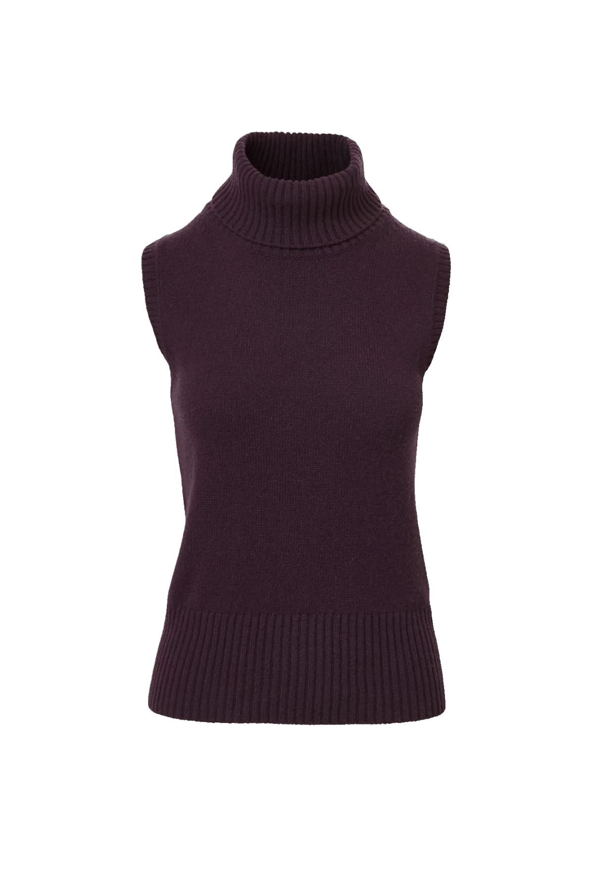 Veronica Beard Mazzy Cashmere Shell - Dark Eggplant