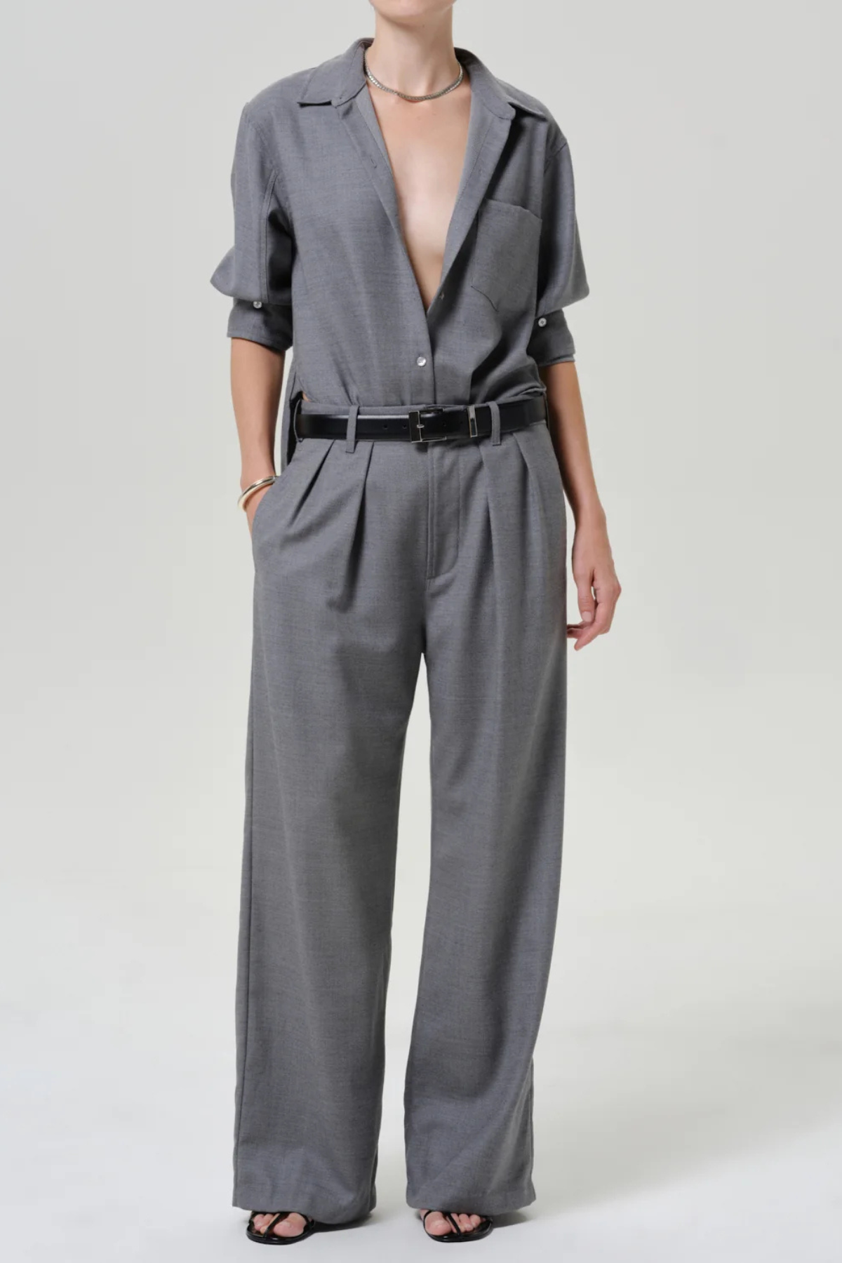 Citizens of Humanity Kayla Shrunken Shirt - Gris