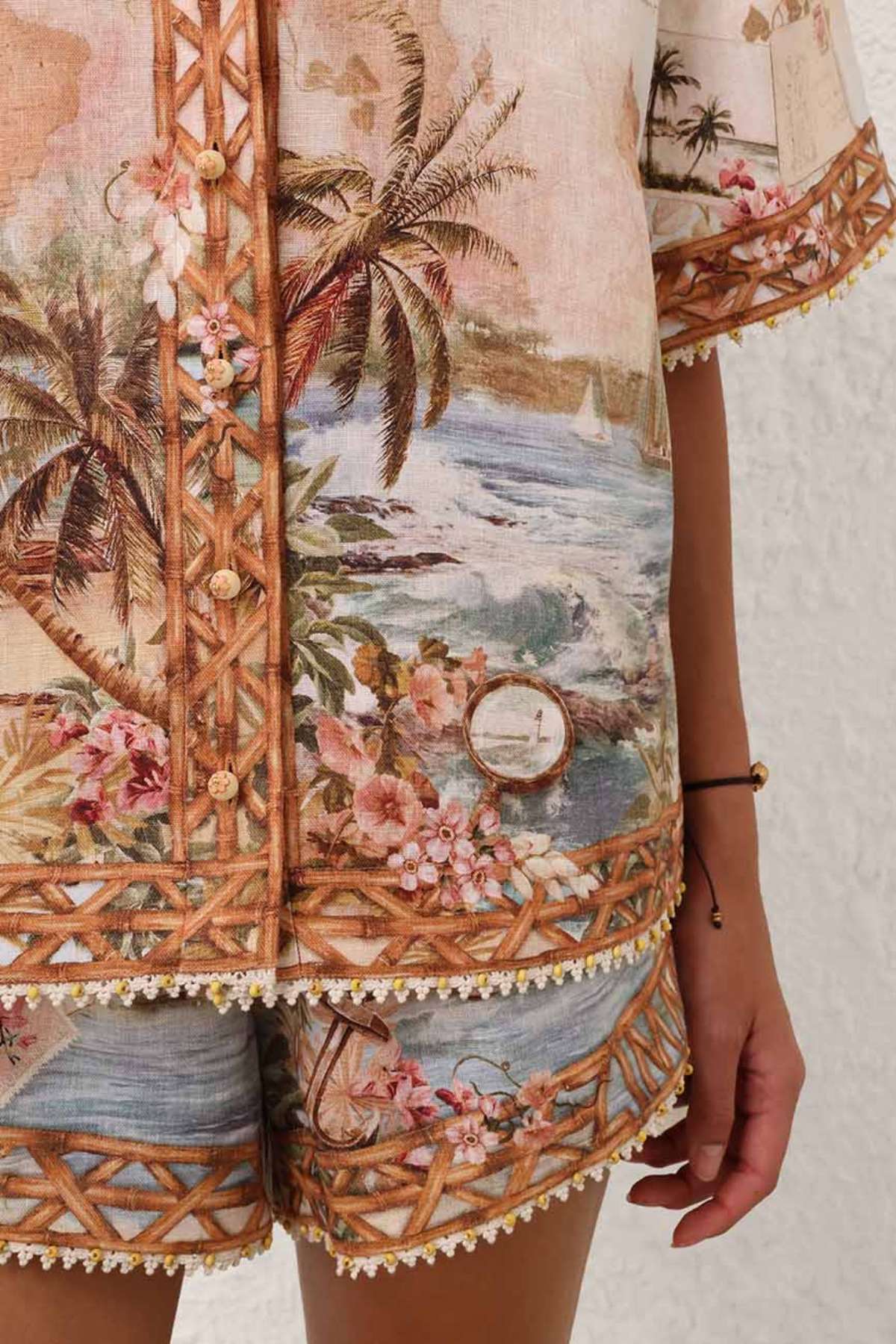 Zimmermann Mahon Shirt - Island Map Blue