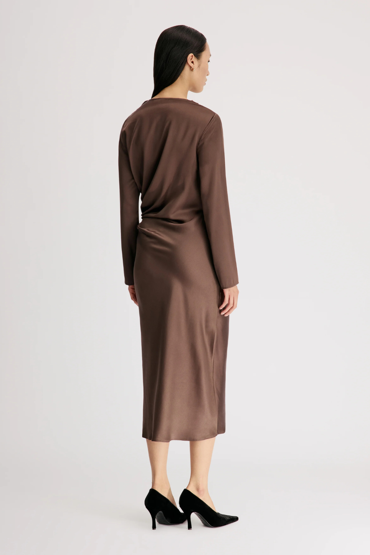 Loulou de Saison Fabio Draped Dress - Brown