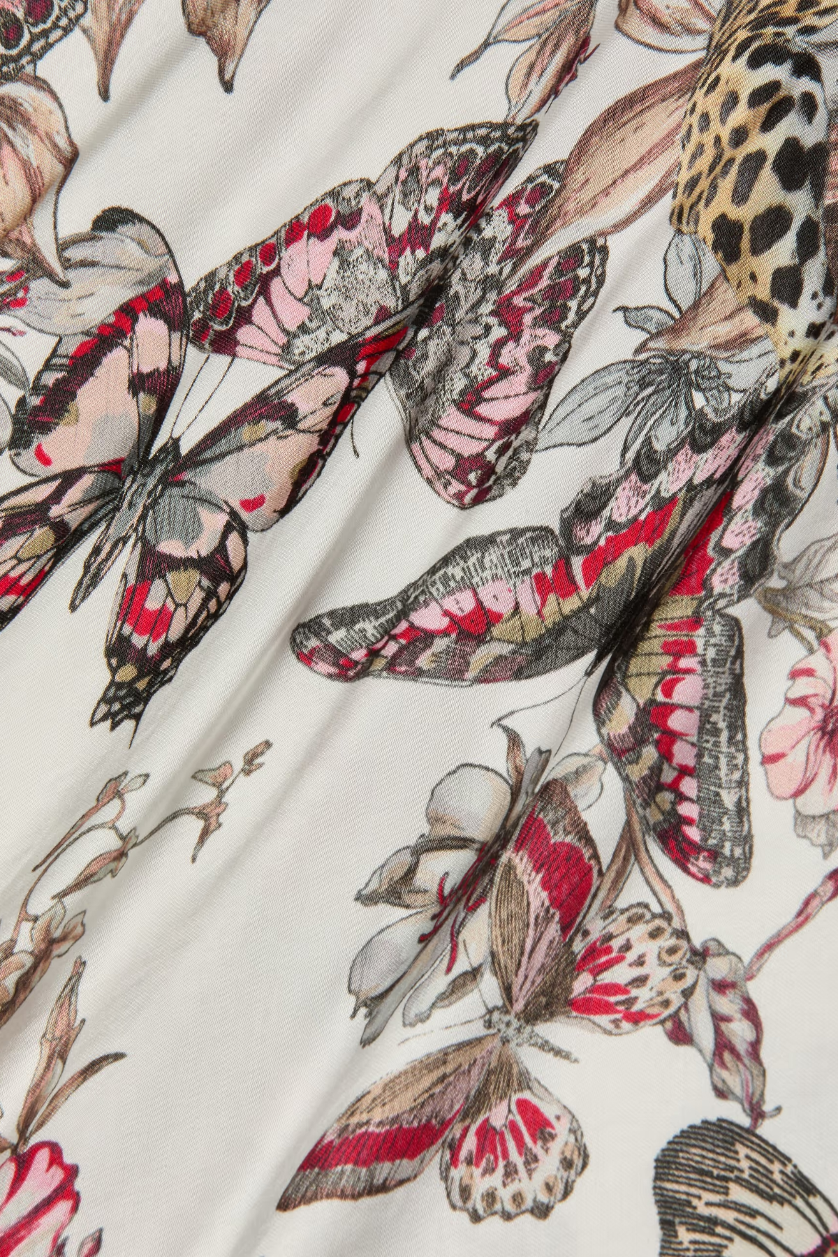 L’AGENCE Eddie Tank Top - White Multi Small Butterfly Jungle