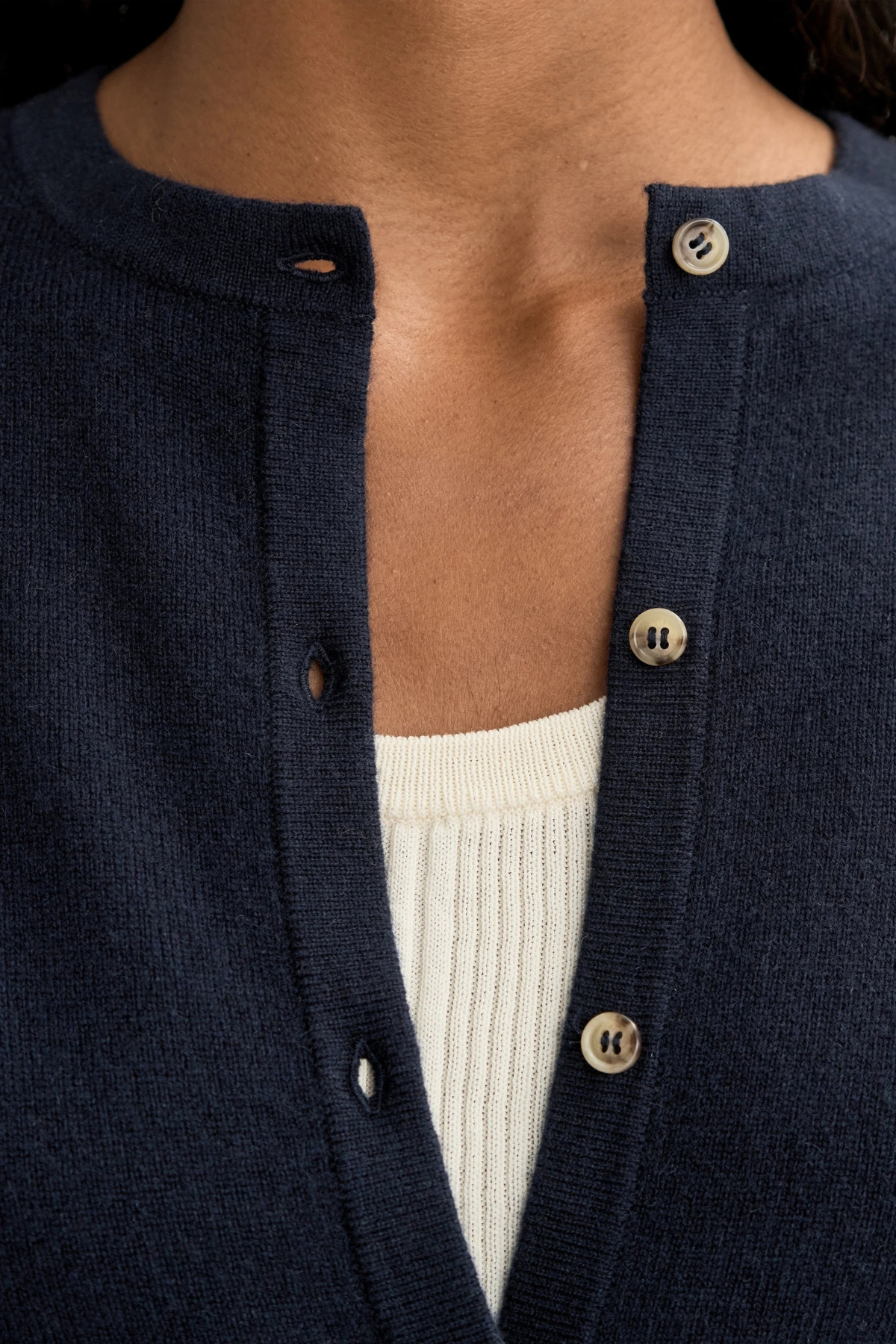Soft Goat Cardigan - Navy