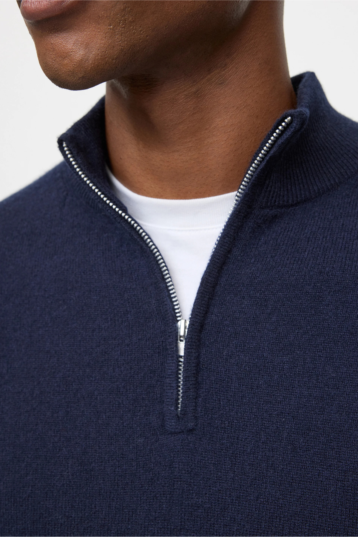 Soft Goat Men's Half Zip - Navy