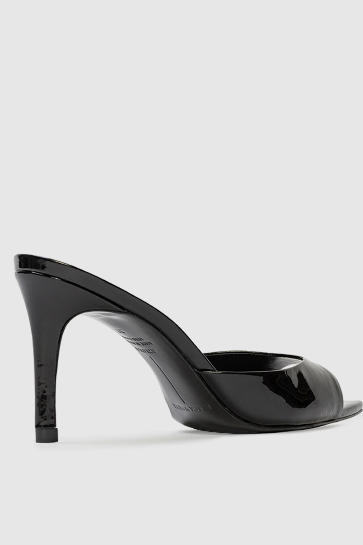 Sandalia de tacón alto sin cordones Studio Brea de ante negro