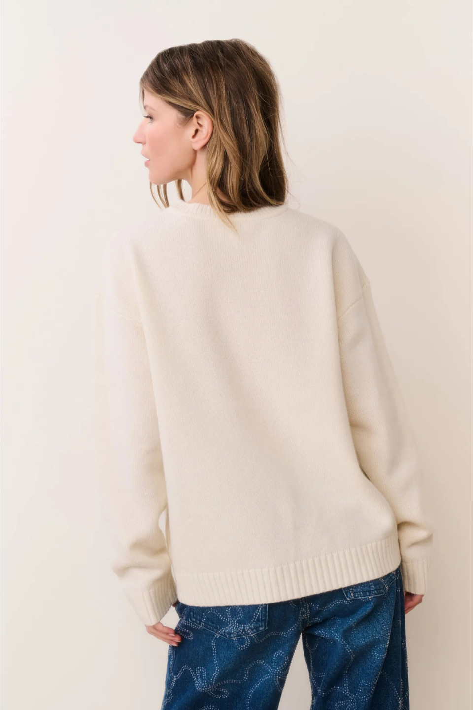 LoveShackFancy Francie Wool Jacquard Pullover