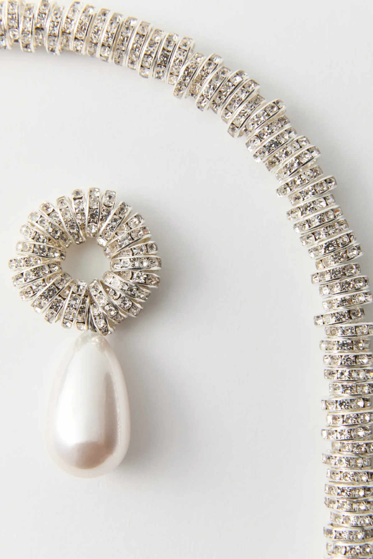 Julietta Pearl Drop Necklace - Silver