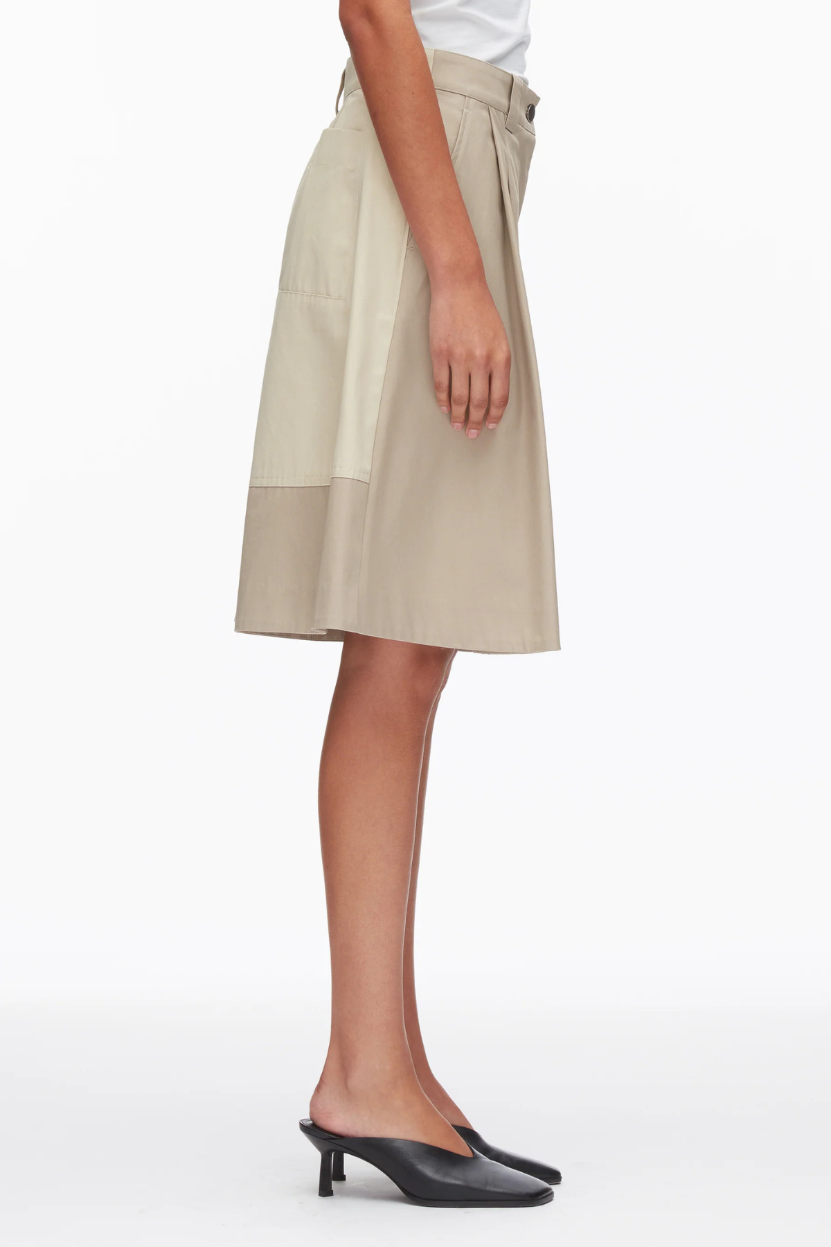 3.1 Phillip Lim Two-Toned Wide Pleated Shorts