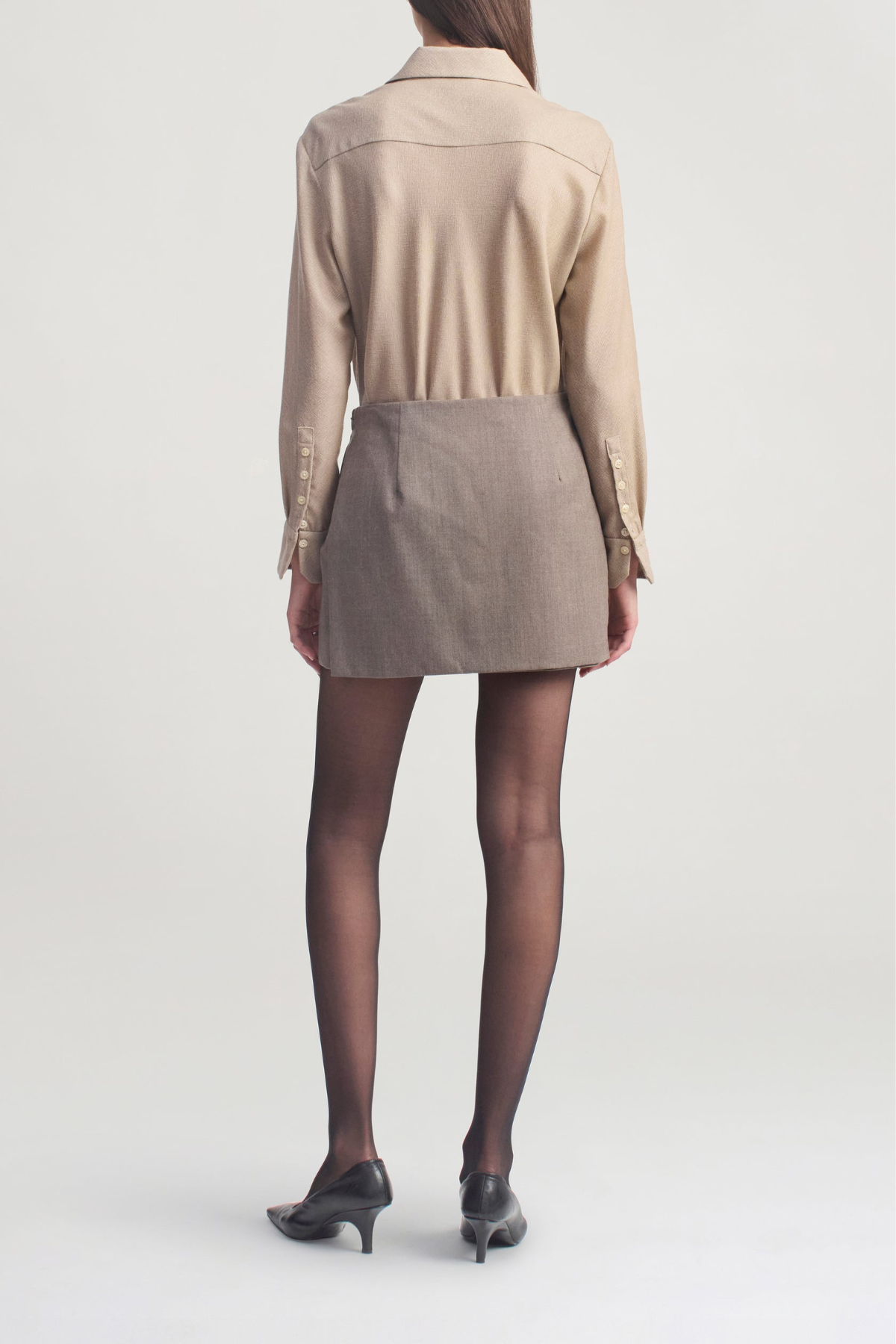 Kallmeyer Joan Bias Button Down - Taupe