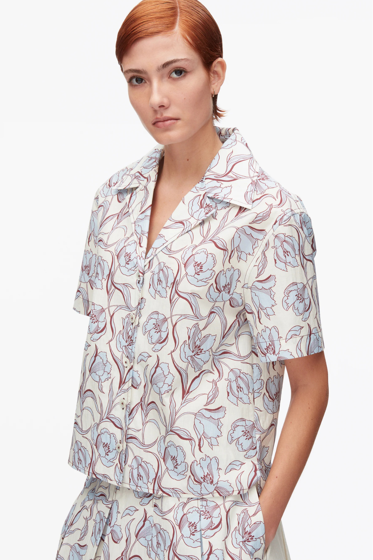 3.1 Phillip Lim Floral Printed Camp Shirt
