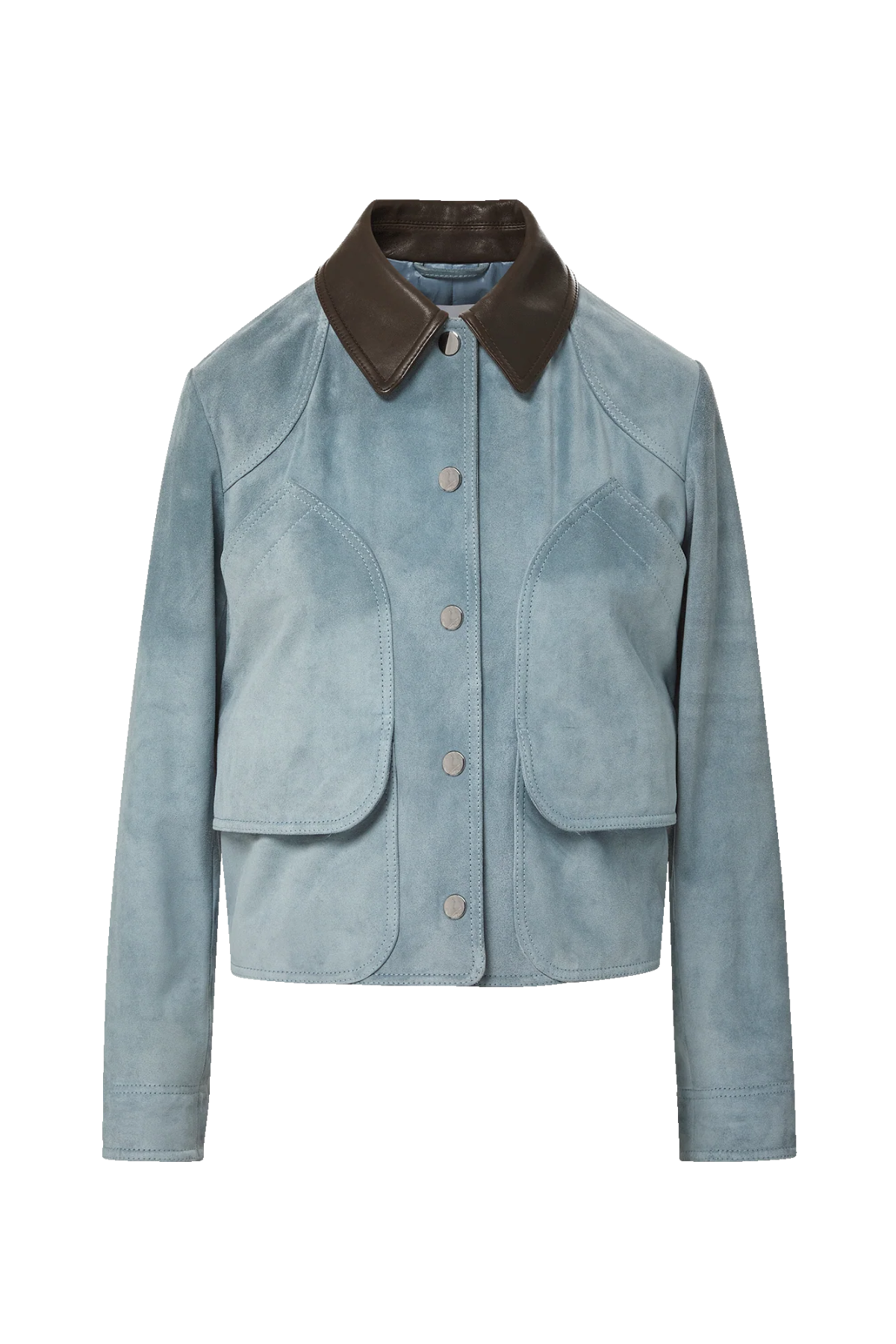 Veronica Beard Walters Cropped Barn Jacket - Blue Steel