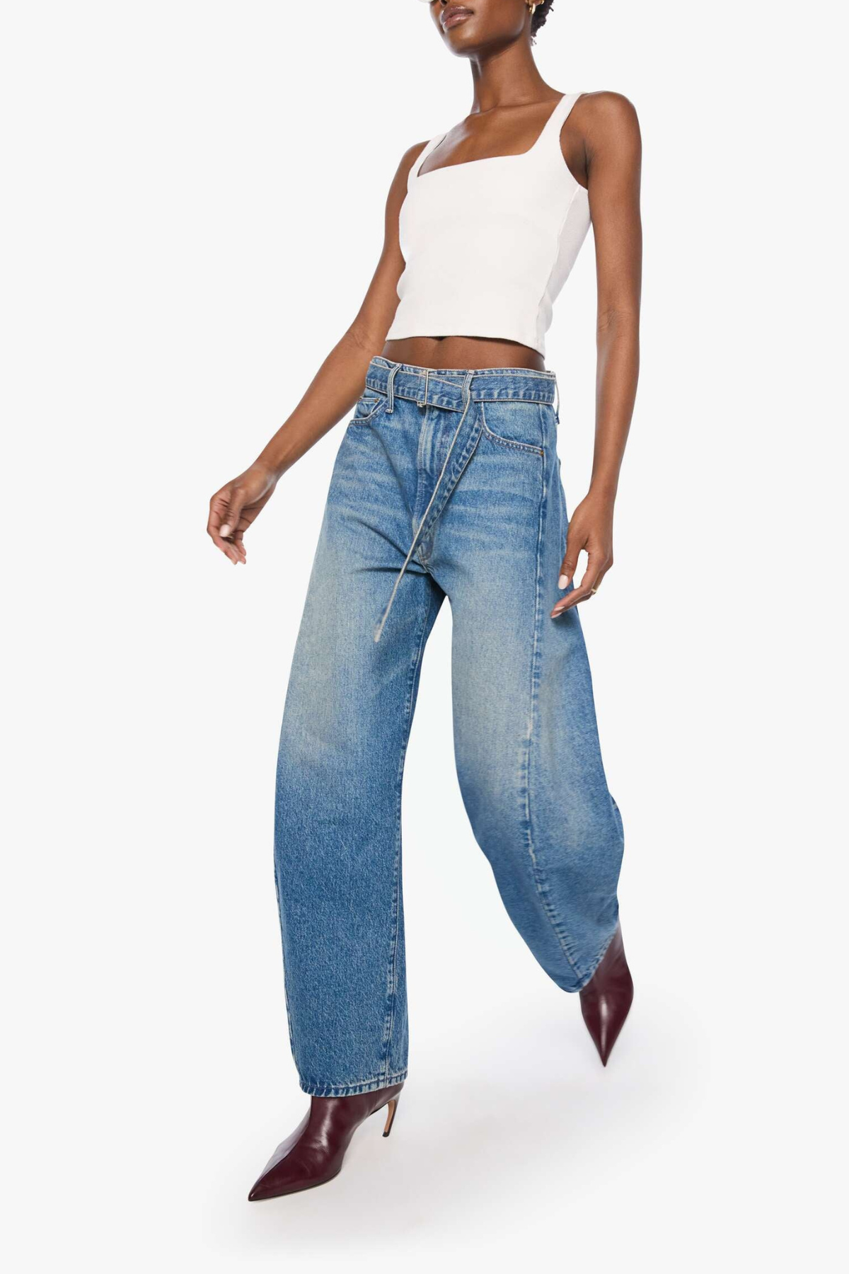 MOTHER The Belted Spoonful Nerdy Jeans - Tootsie