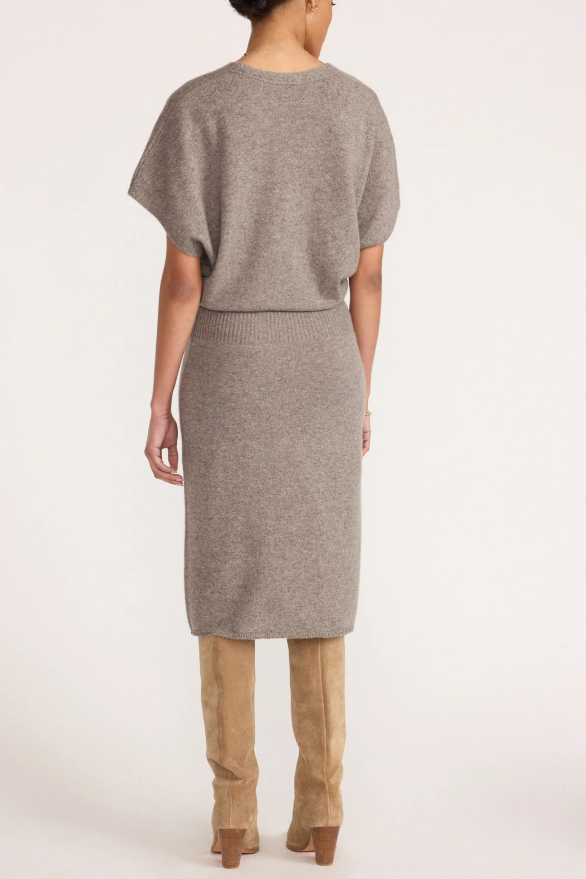 Brochu Walker The Ophi See Cashmere Dress - Otter Melange
