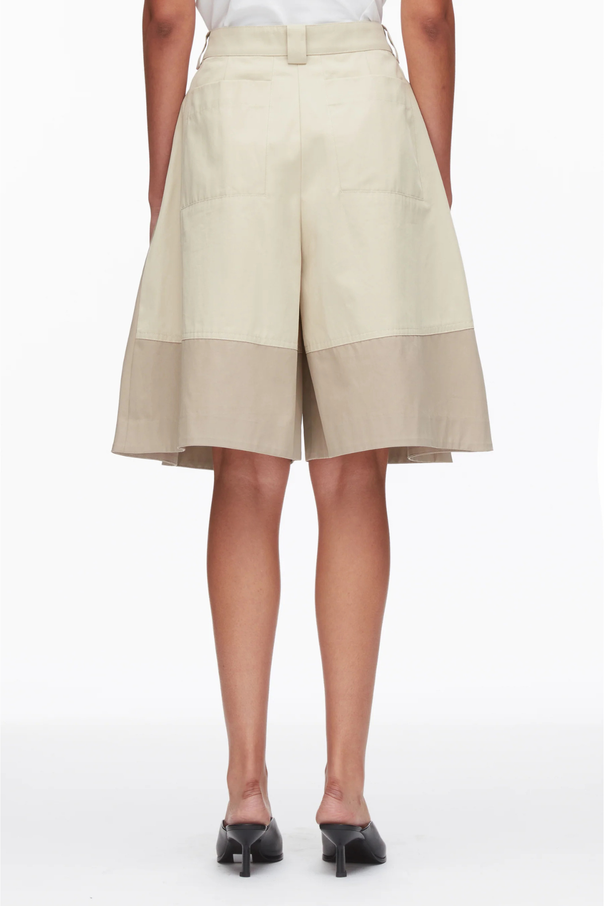 3.1 Phillip Lim Two-Toned Wide Pleated Shorts