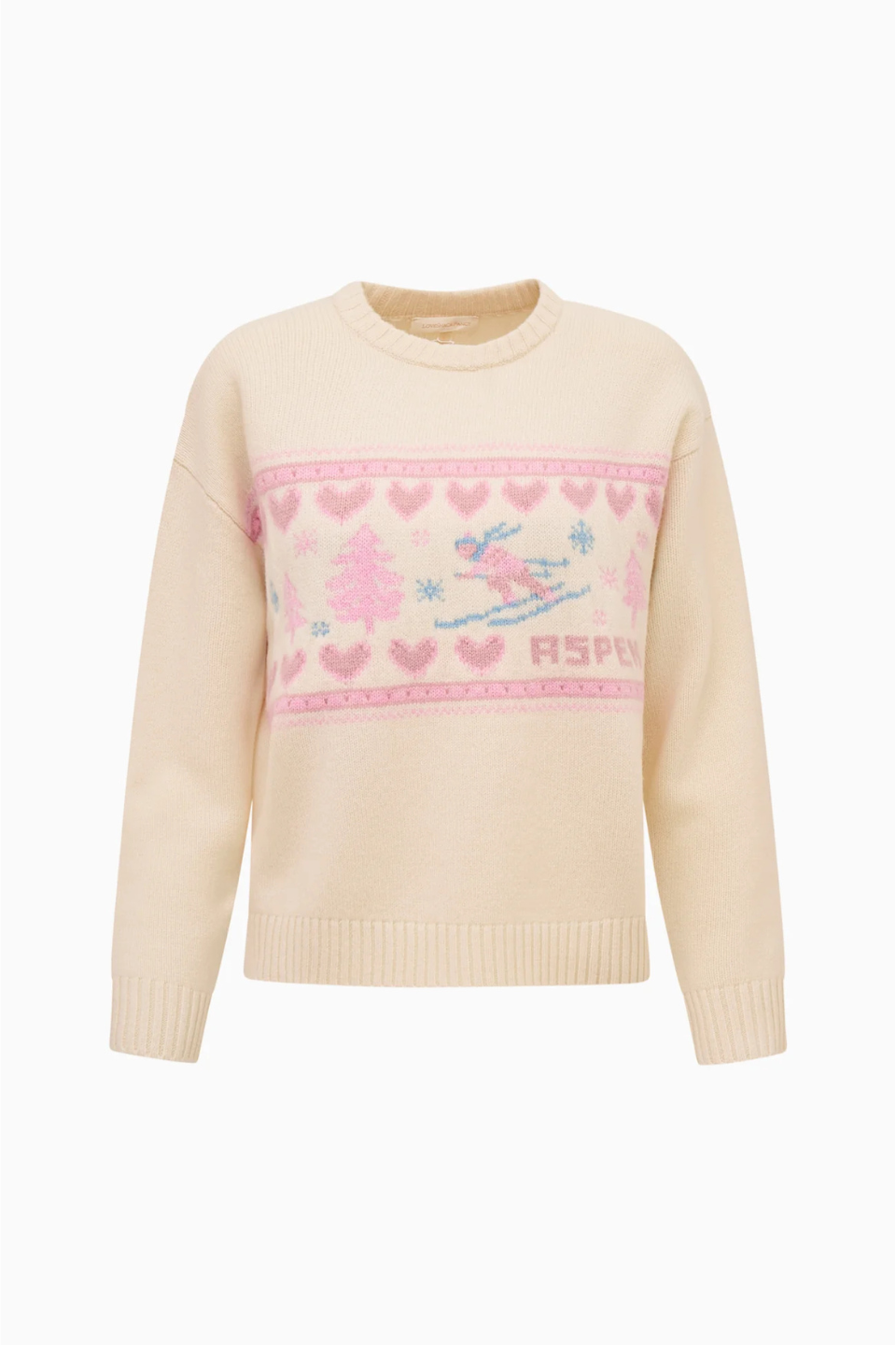 LoveShackFancy Francie Wool Jacquard Pullover